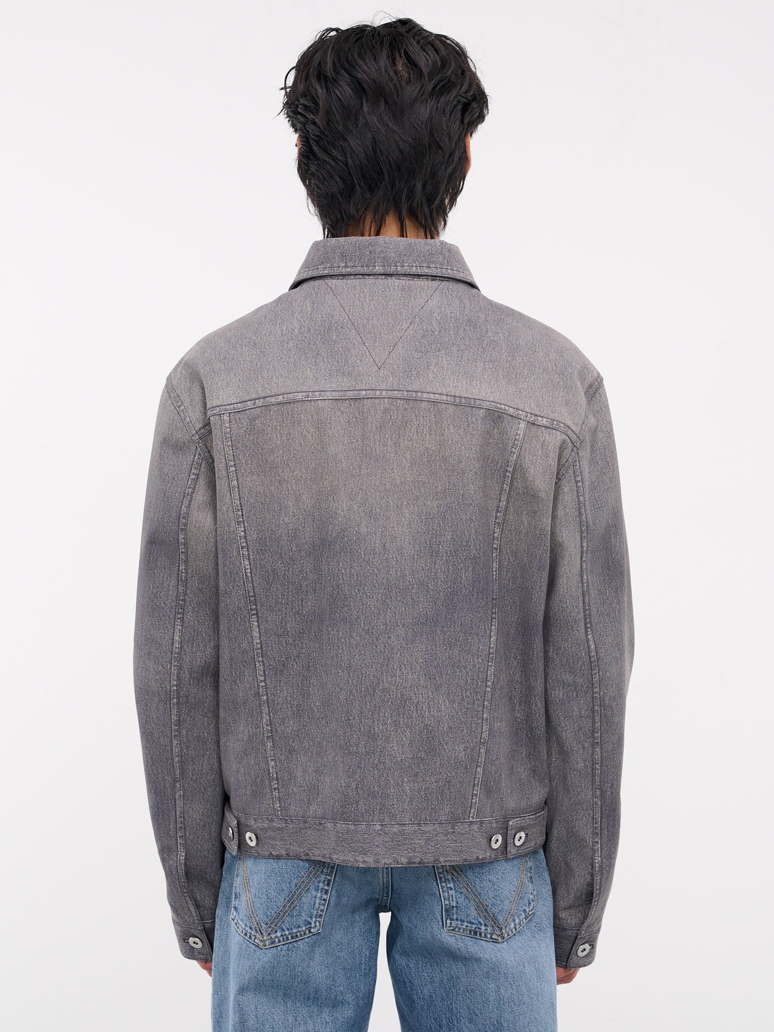 BOTTEGA VENETA Printed Denim Leather Jacket | H. Lorenzo - back