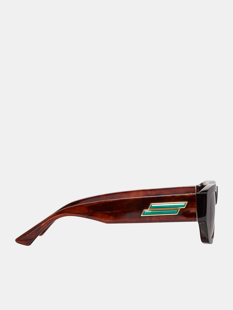 Walter Van Beirendonck Sunglasses Special Shiny Gold and Brown