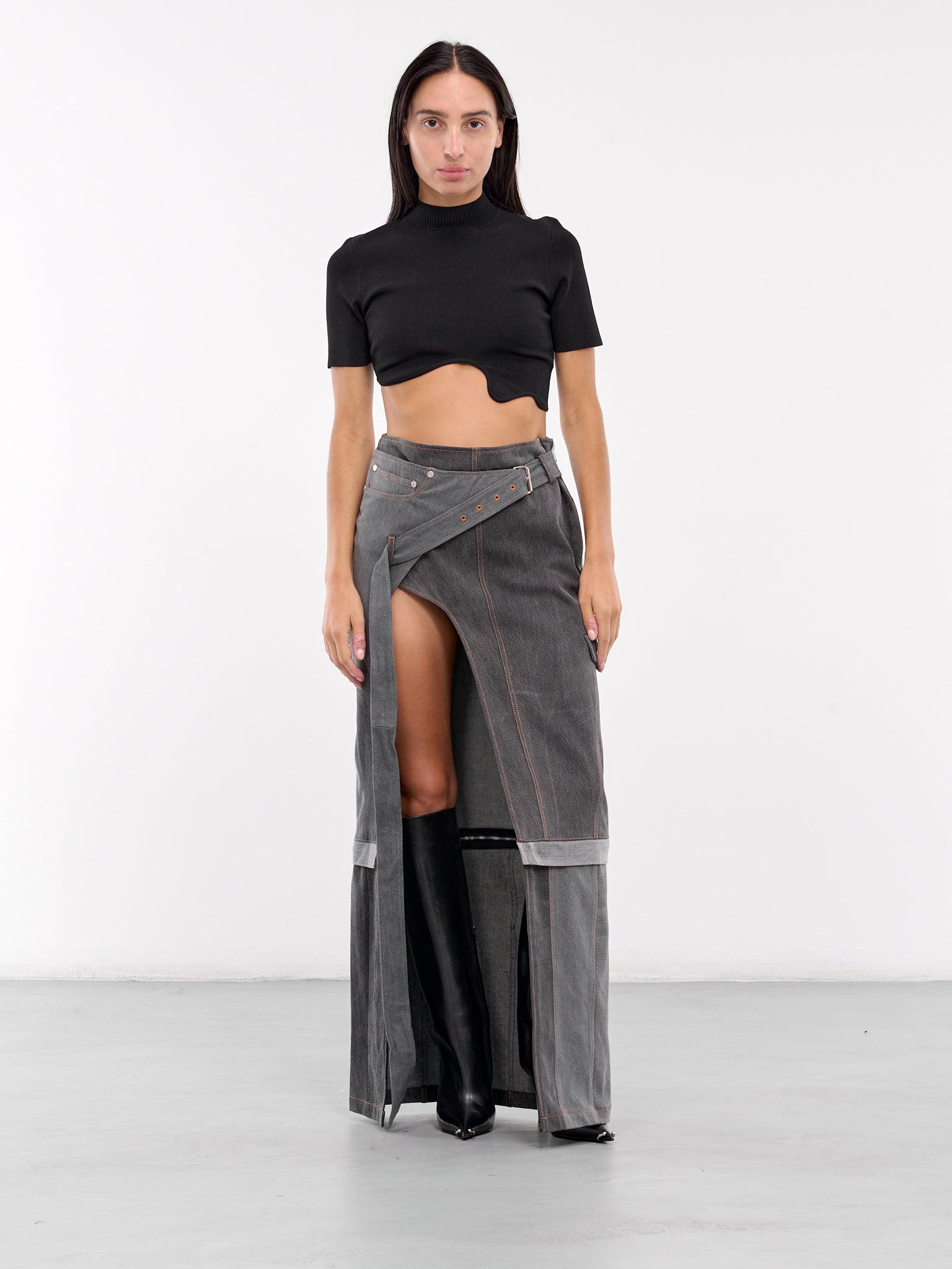 Denim Metro Skirt (777-397-DENIM-GREYS)