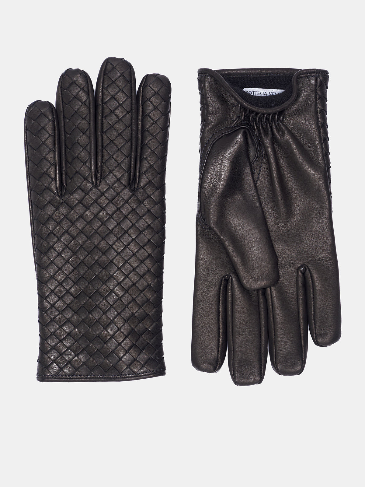 Intrecciato Leather Gloves (804440V0171-1000-BLACK)