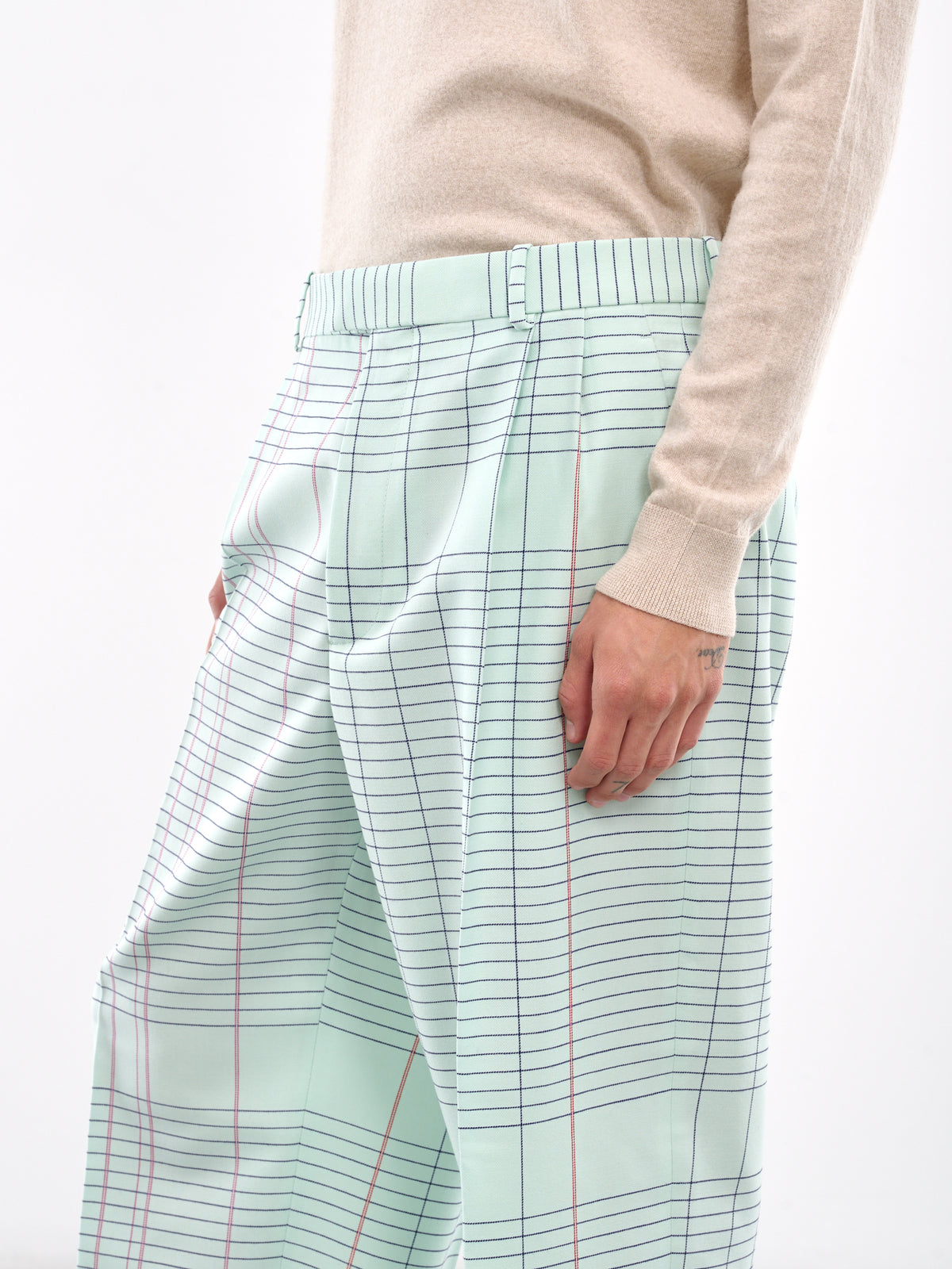 Notebook Wool Twill Trousers (804757V4N80-3883-DEWCROP-PINK-)