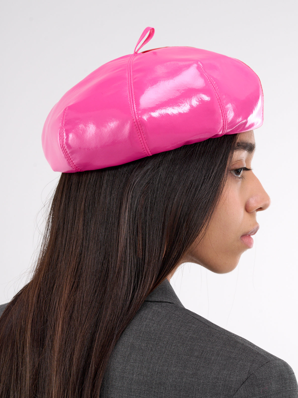 Boulogne Beret (811-BOULOGNE-HOT-PINK-RED)