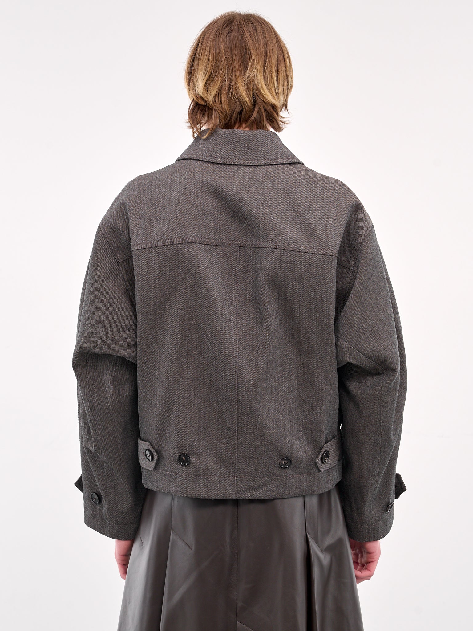 Wool Twill Bomber Jacket (820075V5C90-1277-GREYJUTE-MELA)