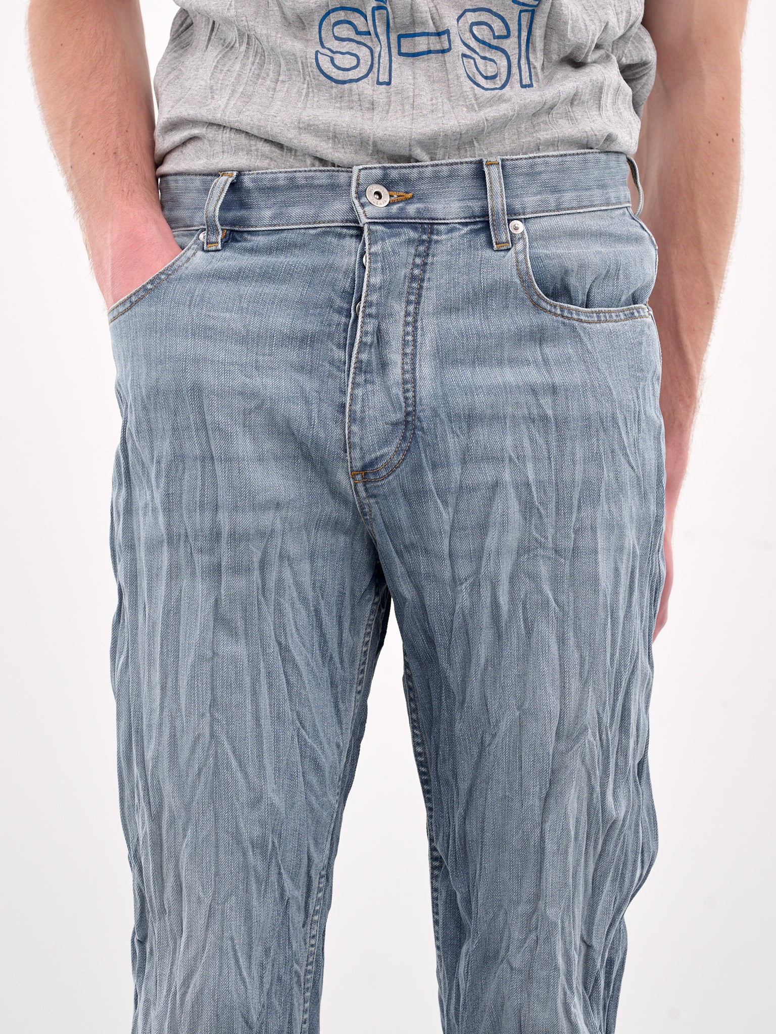 Crushed Denim Jeans (833038V5N10-LIGHT-BLUE)