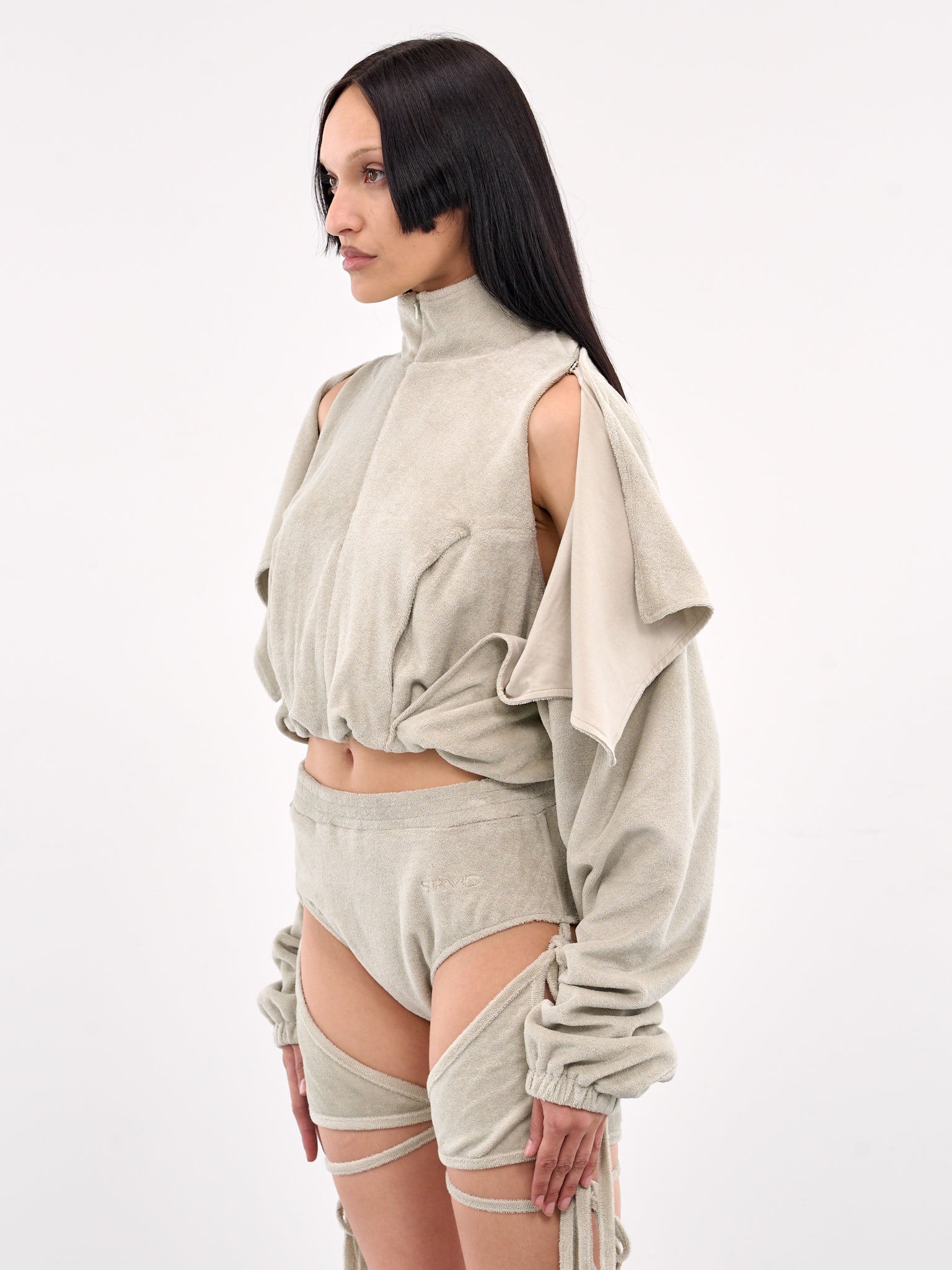 Cape Zip Up Jacket (885-730-CLOAKED-SAND)