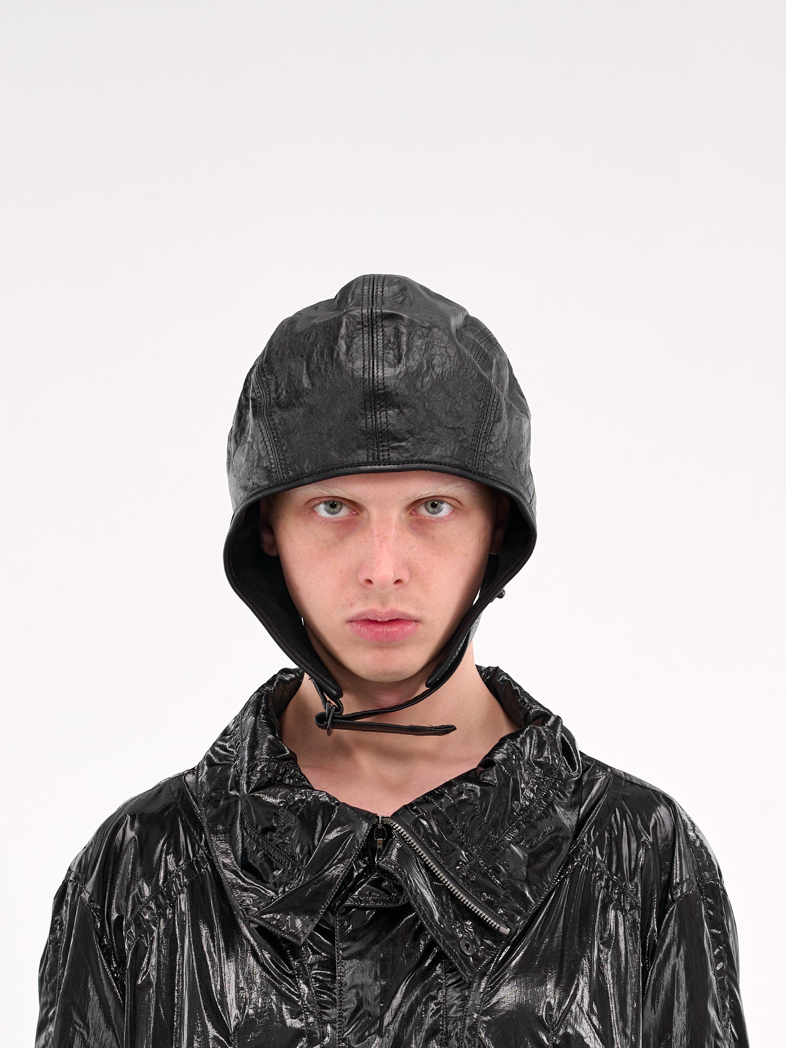 Sheep Leather Hat (897ACU5-BLACK)