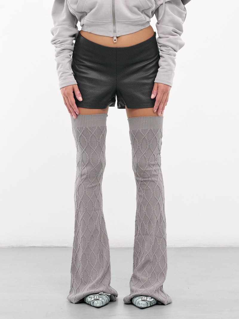 Flared Knit Leg Warmers (923-933-GREY)