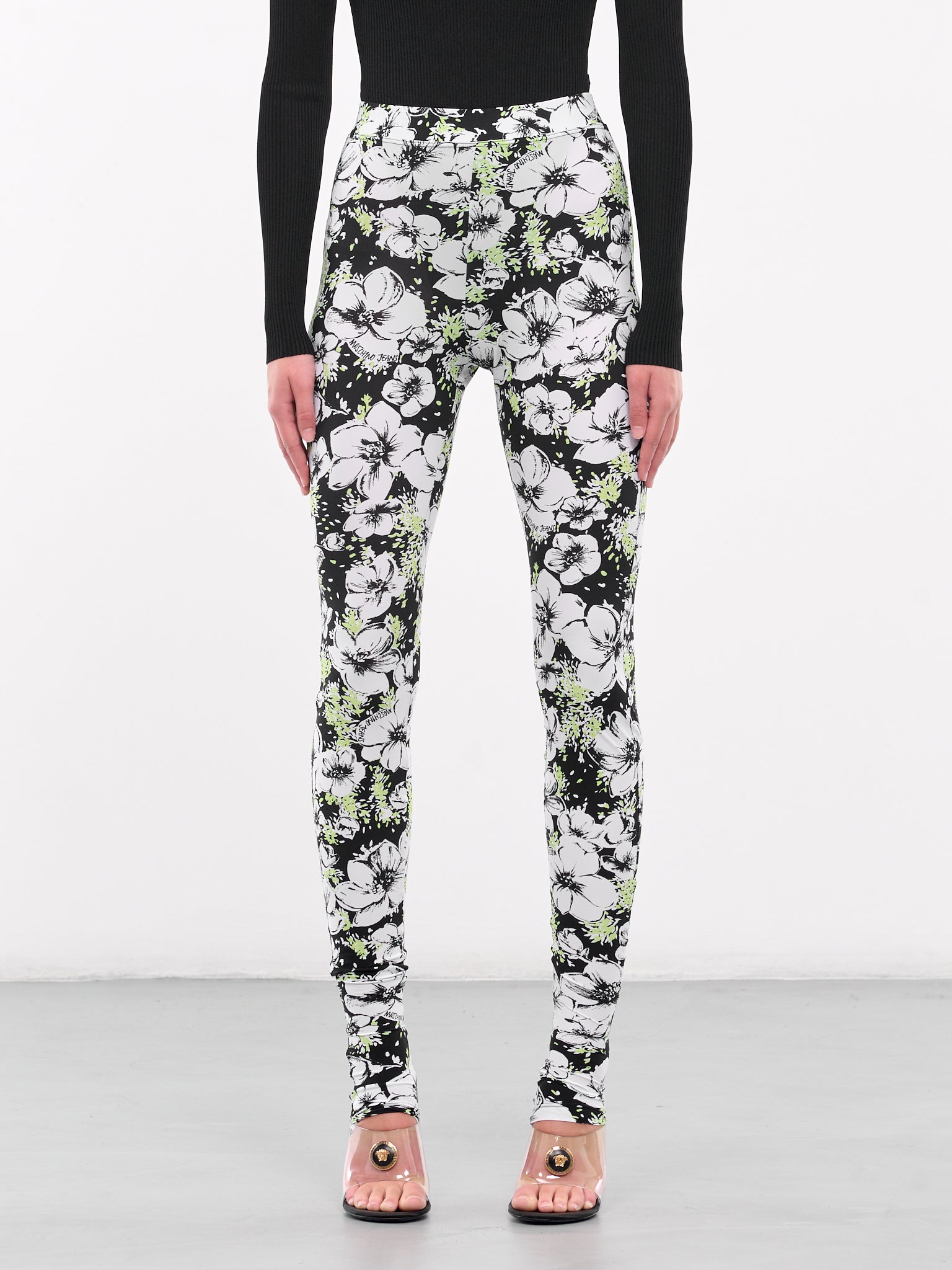 Floral Leggings (A0342-8741-MULTI-BLACK)