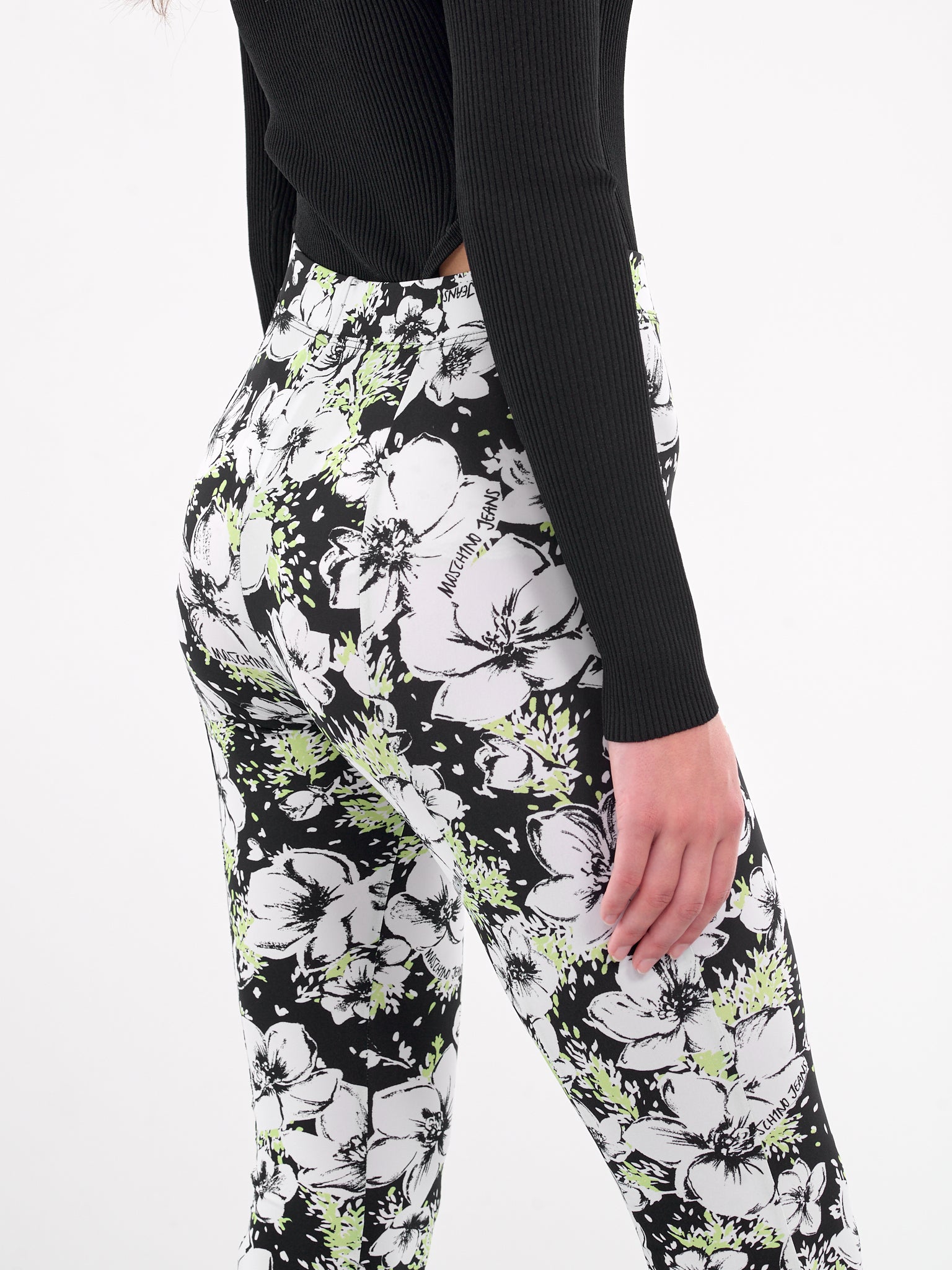 Floral Leggings (A0342-8741-MULTI-BLACK)