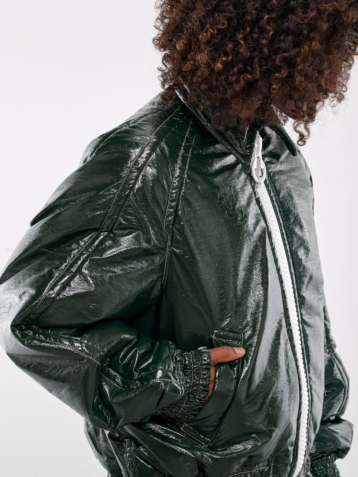 Faux Leather Jacket (A13BL061-GREEN)