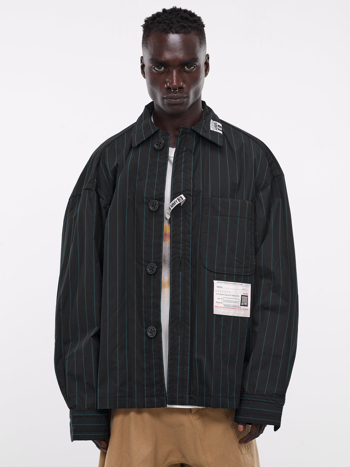 Stripe Shirt (A13SH081-BLACK)