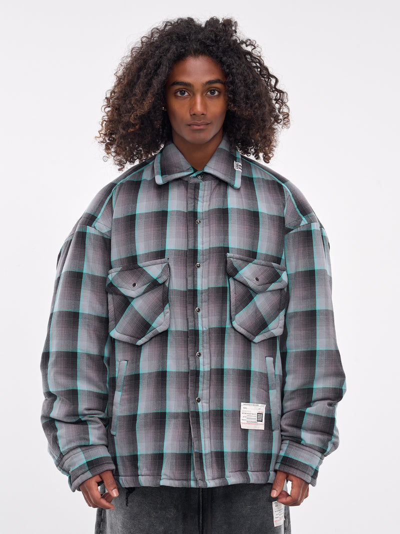 Padded Plaid Shirt (A13SH084-BLUE)