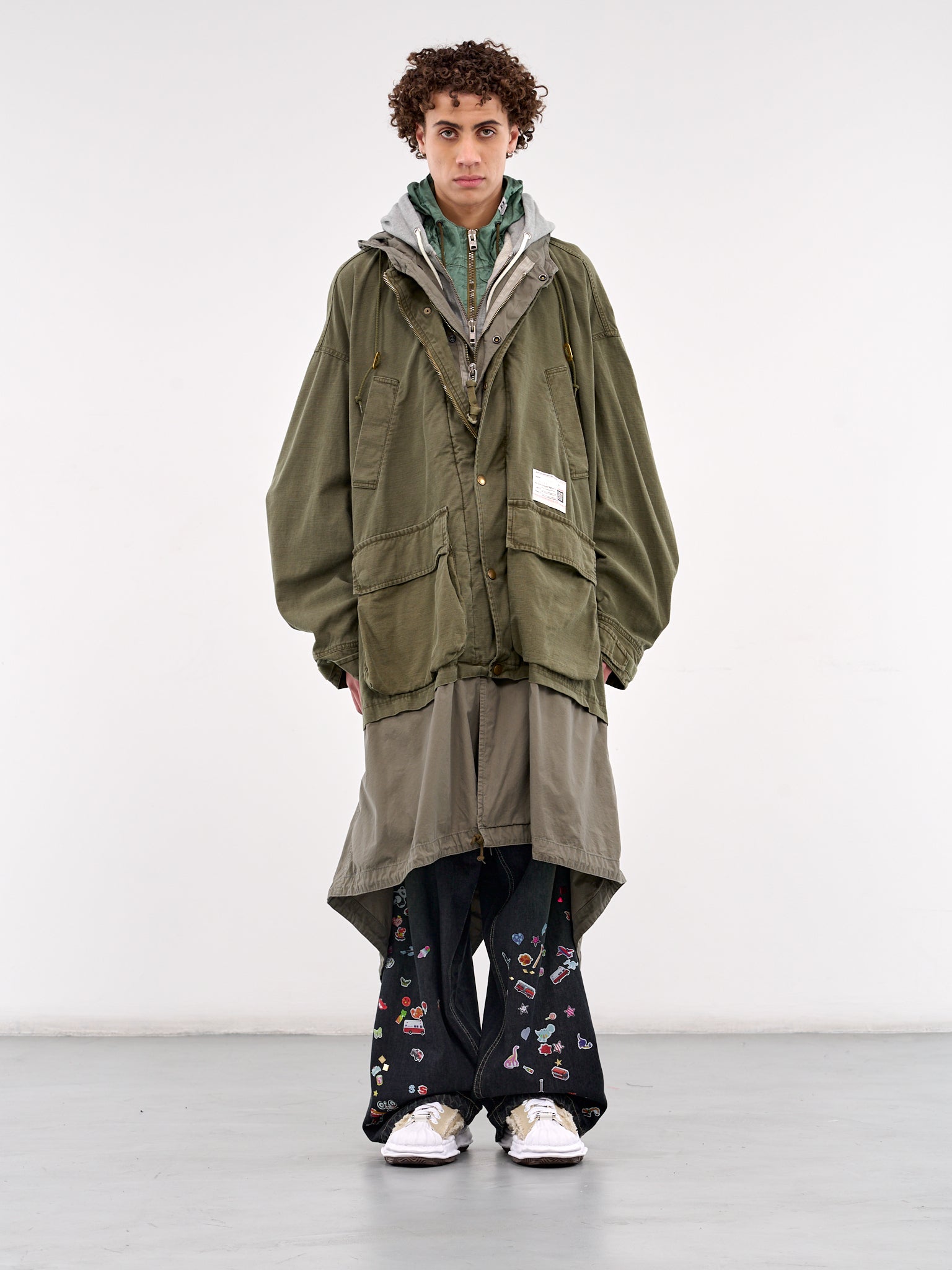 Layered Military Coat (A14CT041-KHAKI)