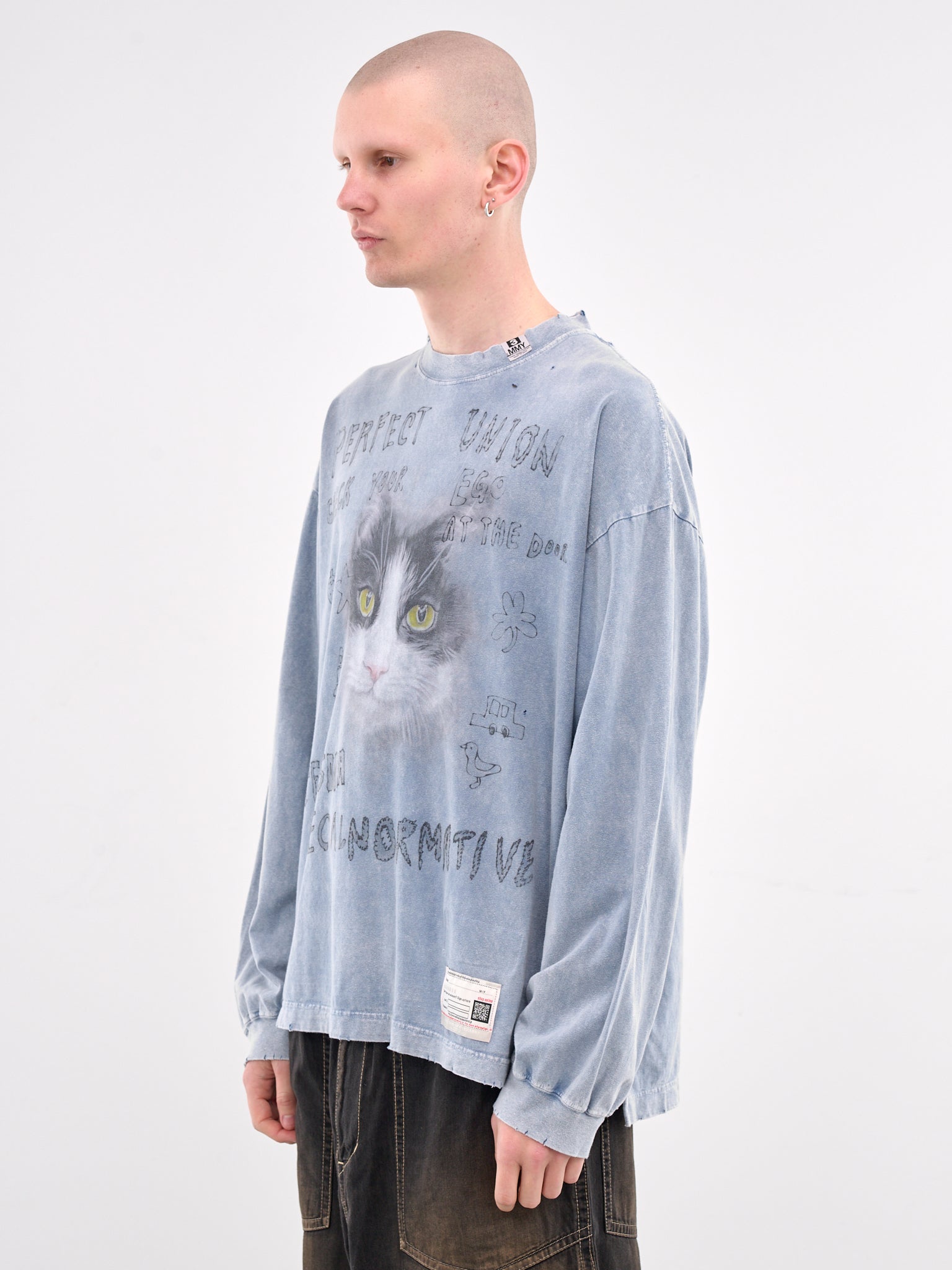 Graphic Scribble Long Sleeve Tee (A14LT621-BLUE)