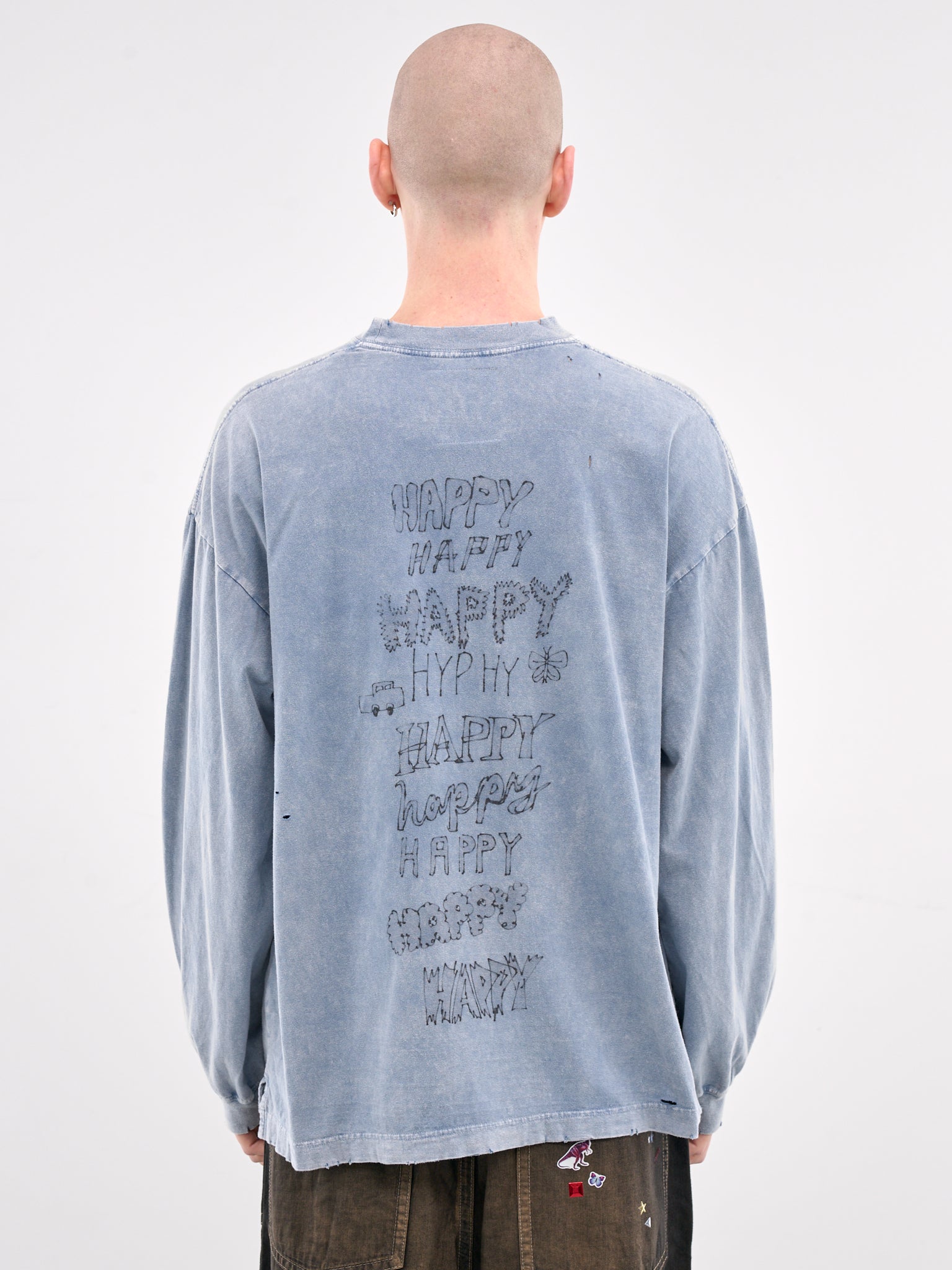 Graphic Scribble Long Sleeve Tee (A14LT621-BLUE)