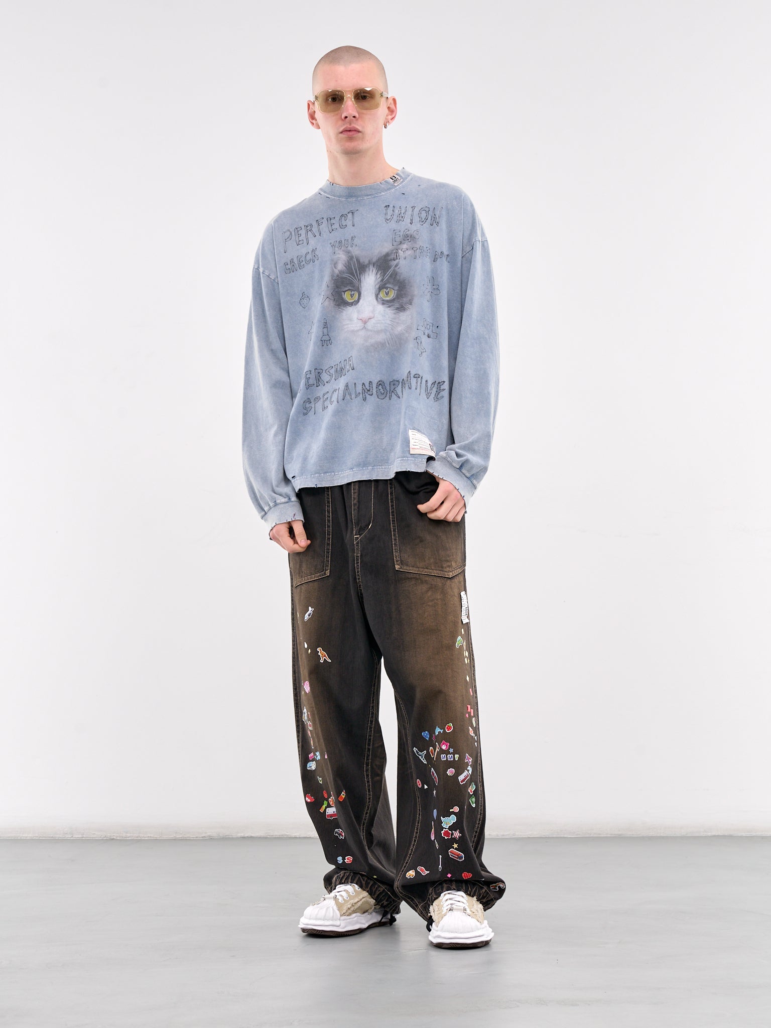 Graphic Scribble Long Sleeve Tee (A14LT621-BLUE)