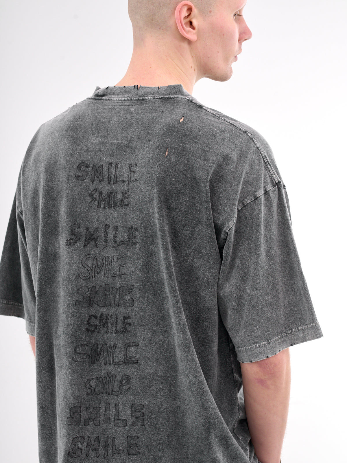 Distressed Scribble Graphic Tee (A14TS622-BLACK)