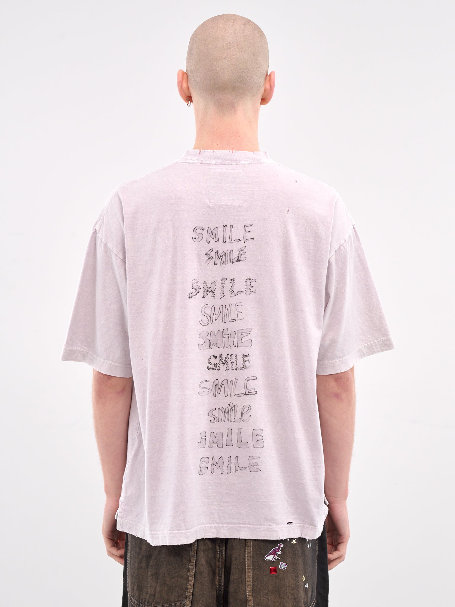 Distressed Scribble Graphic Tee (A14TS622-PINK)