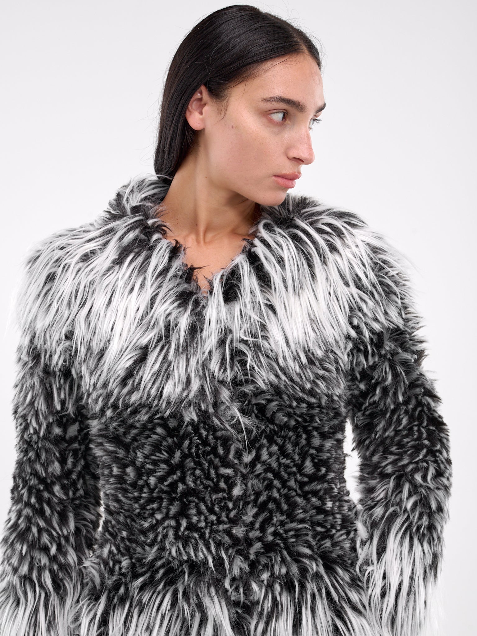 Faux Fur Coat (A15825-0CPAZ-VERY-BLACK)