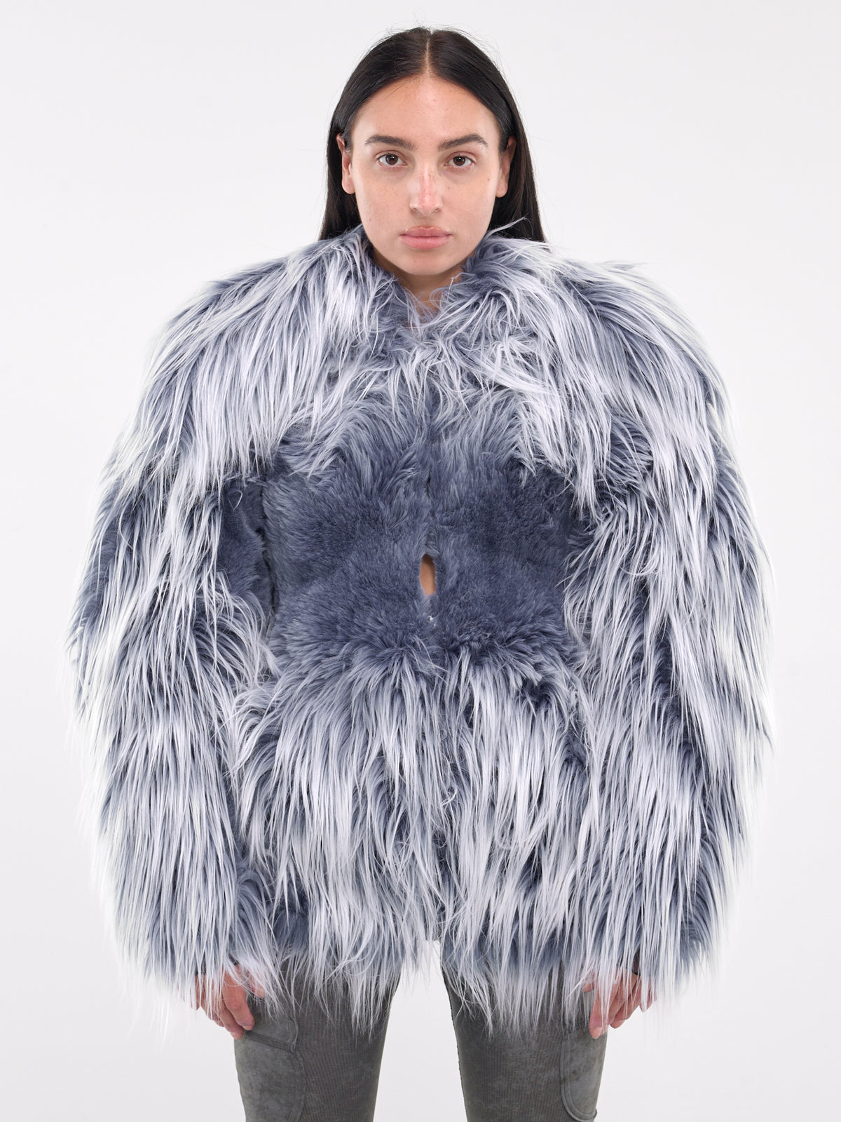 Faux Fur Jacket (A16453-0KNAB-BLUE)