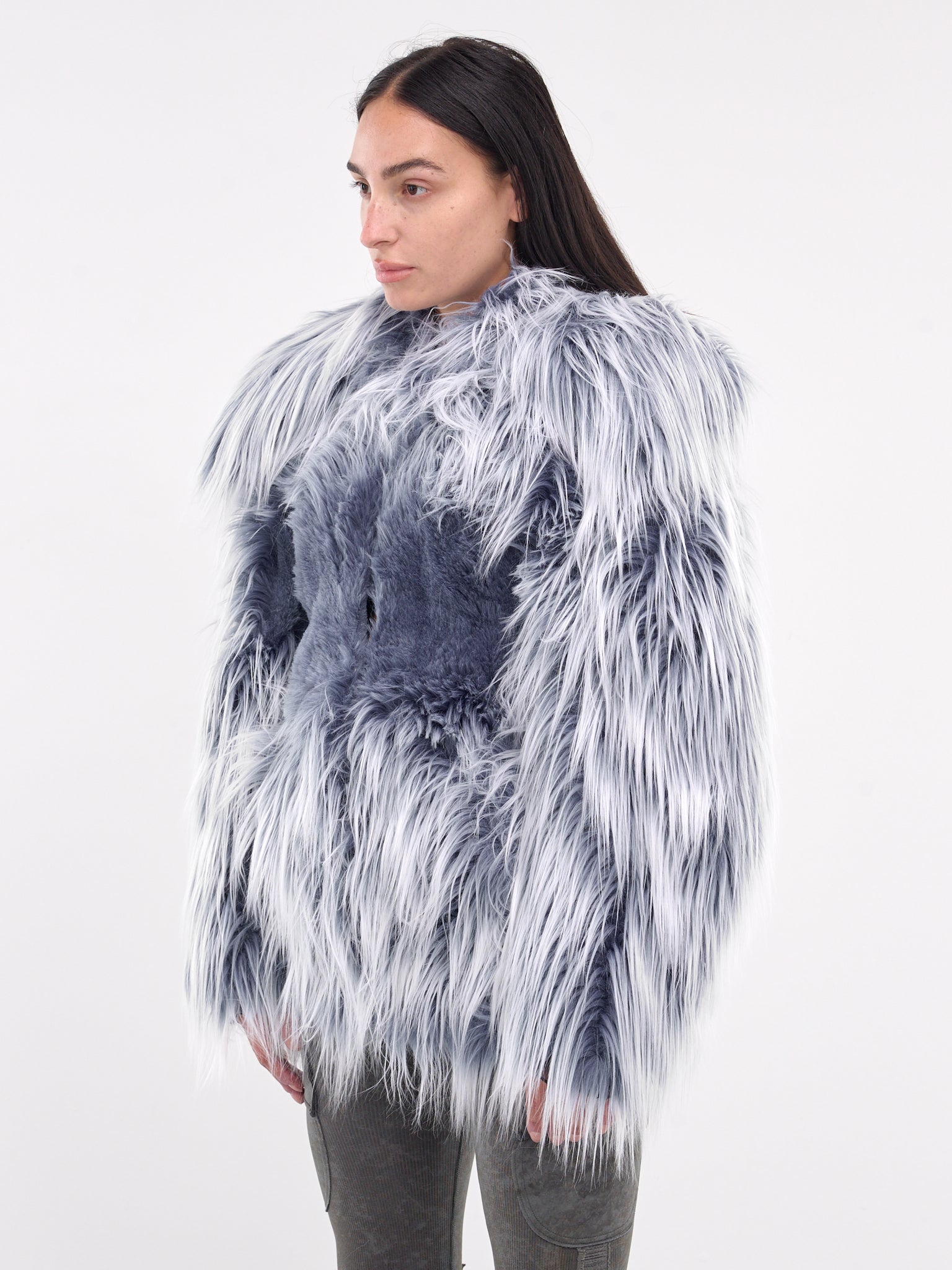 Faux Fur Jacket (A16453-0KNAB-BLUE)