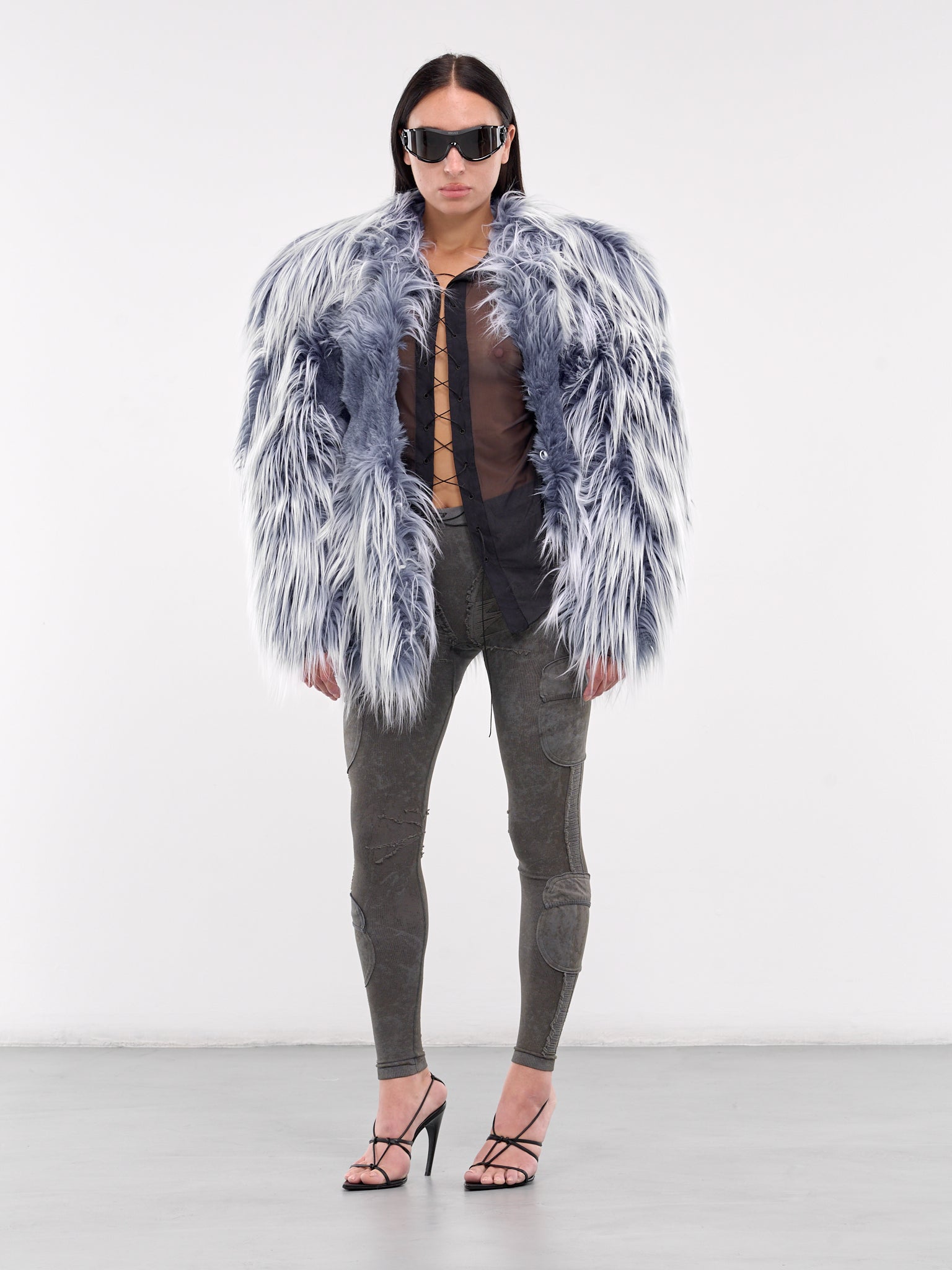 Faux Fur Jacket (A16453-0KNAB-BLUE)