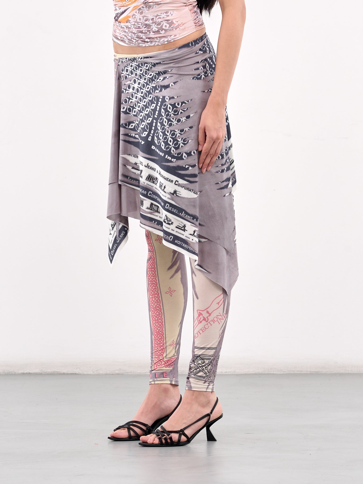 Wrap Skirt Leggings (A18208-0KIBH-BLUE-MULTI)