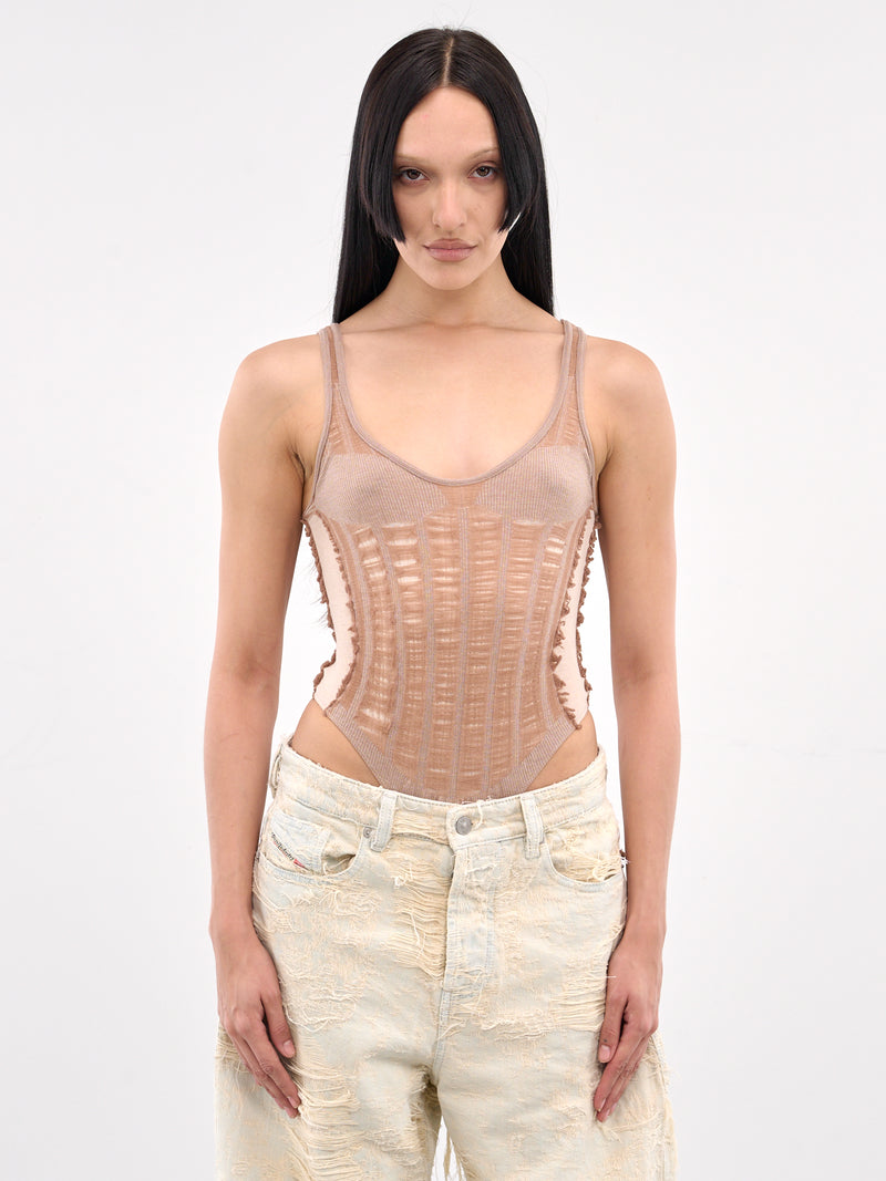 Distressed Knit Bodysuit (A18812-0BJBI-NUDE)