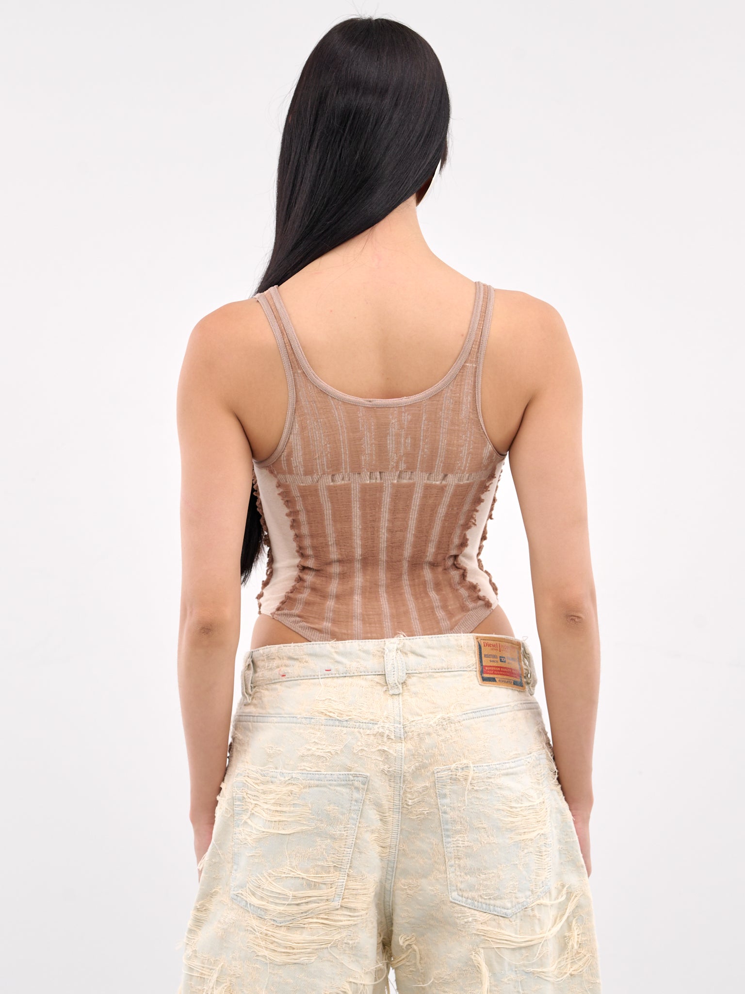 Distressed Knit Bodysuit (A18812-0BJBI-NUDE)