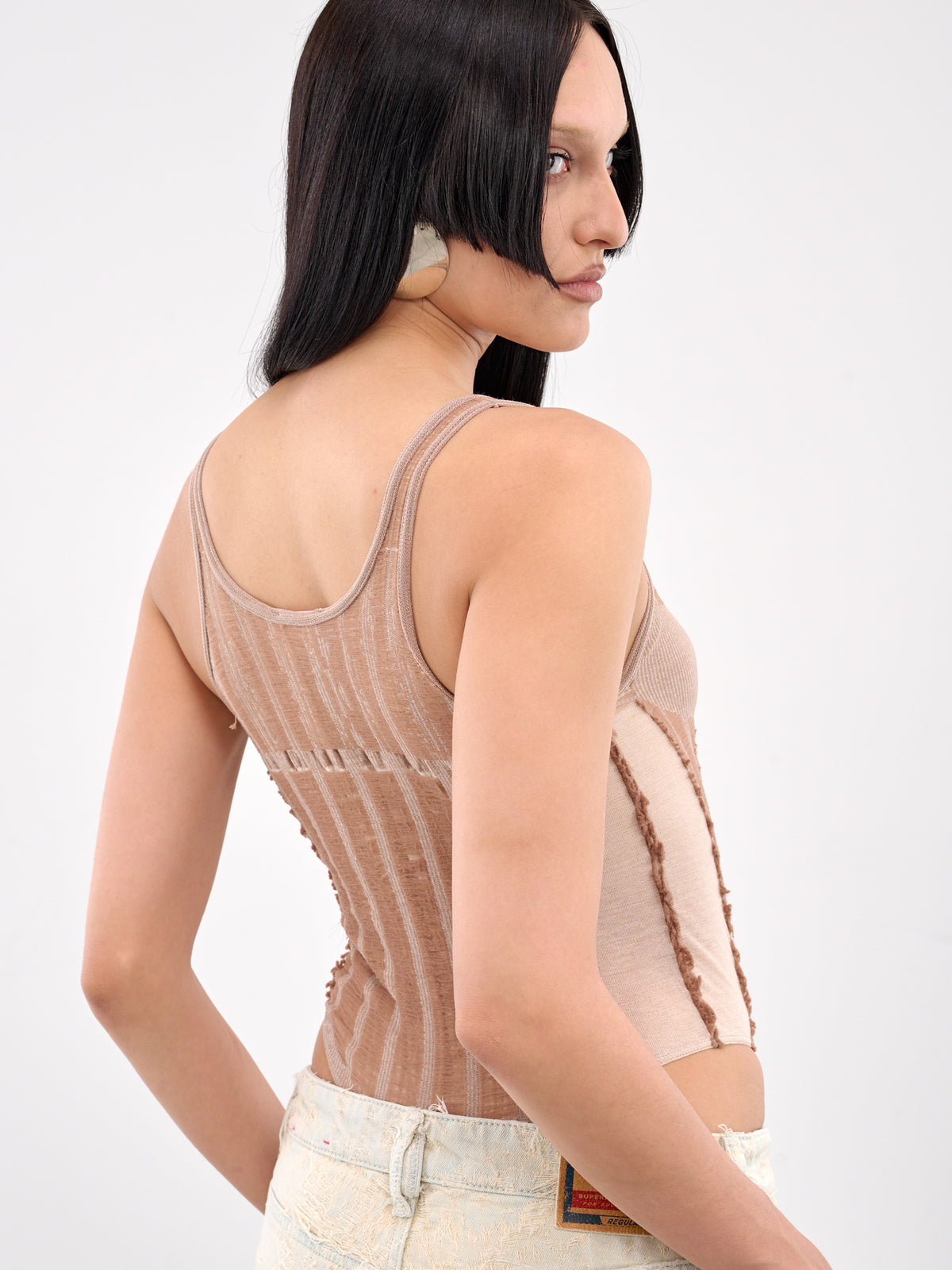 Distressed Knit Bodysuit (A18812-0BJBI-NUDE)