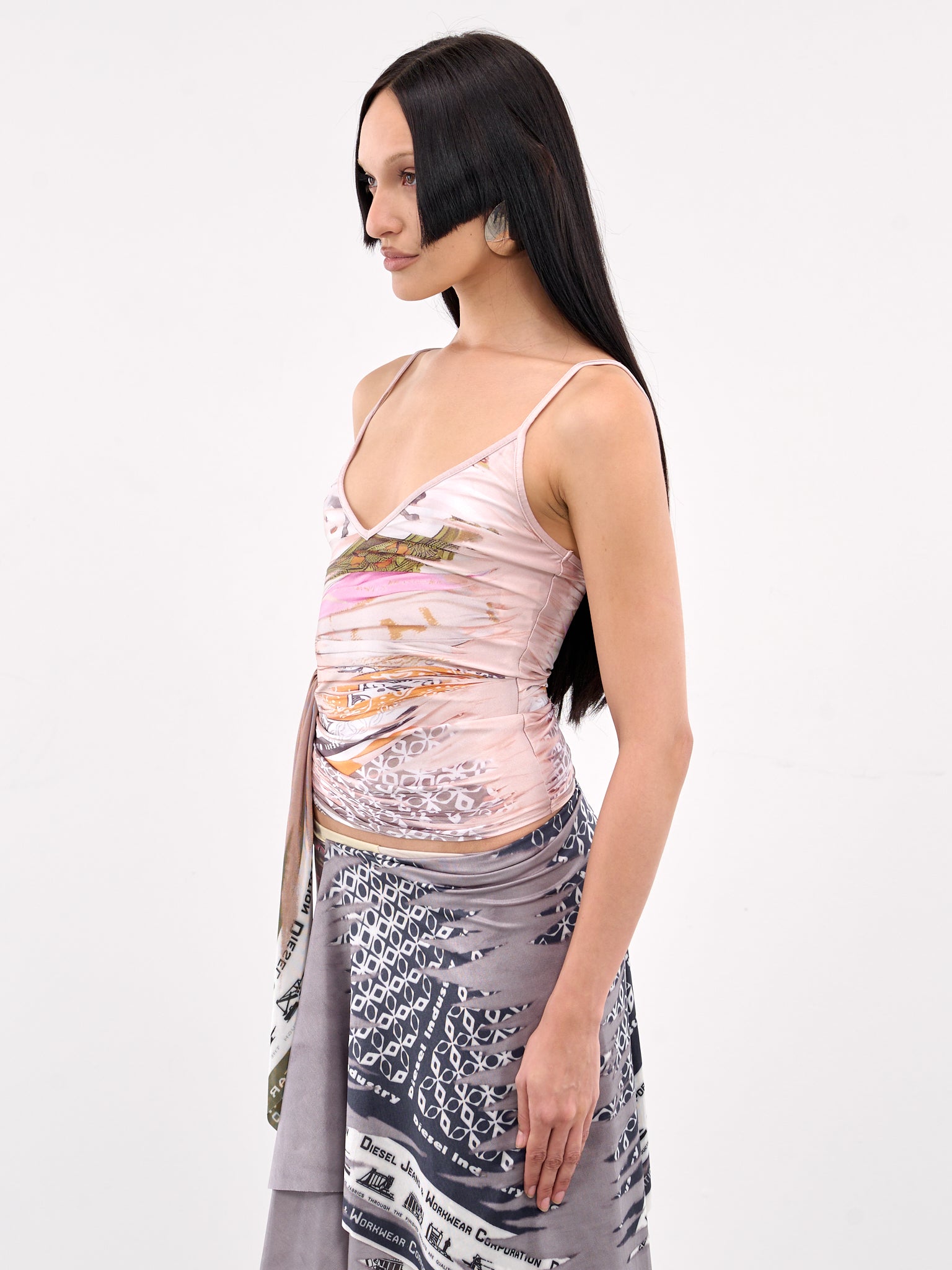 Draped Graphic Tank Top (A19134-0TKBL-PINK-WHITE)