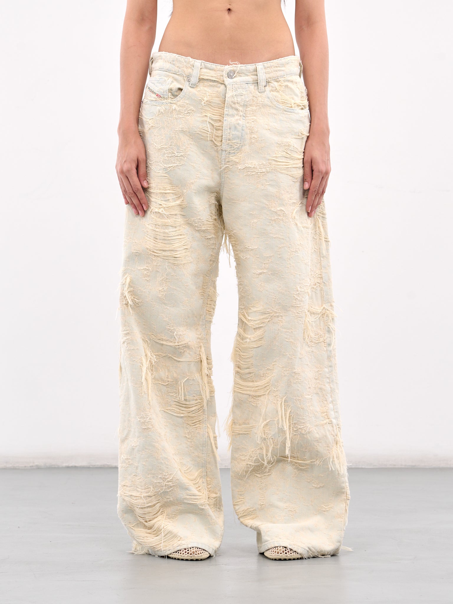 Distressed Wide Leg Jeans (A19183-09M40-DENIM)