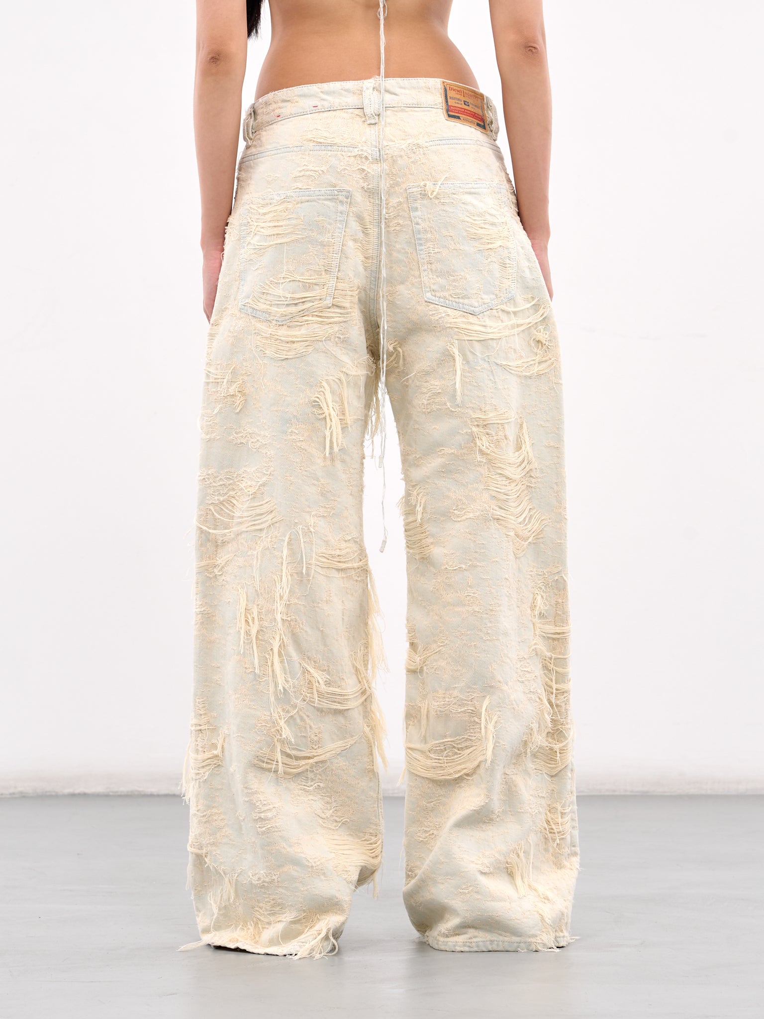 Distressed Wide Leg Jeans (A19183-09M40-DENIM)