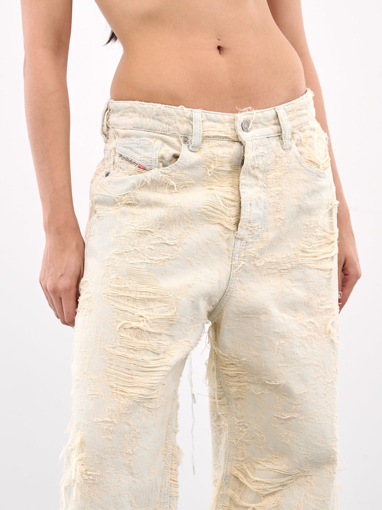 Distressed Wide Leg Jeans (A19183-09M40-DENIM)