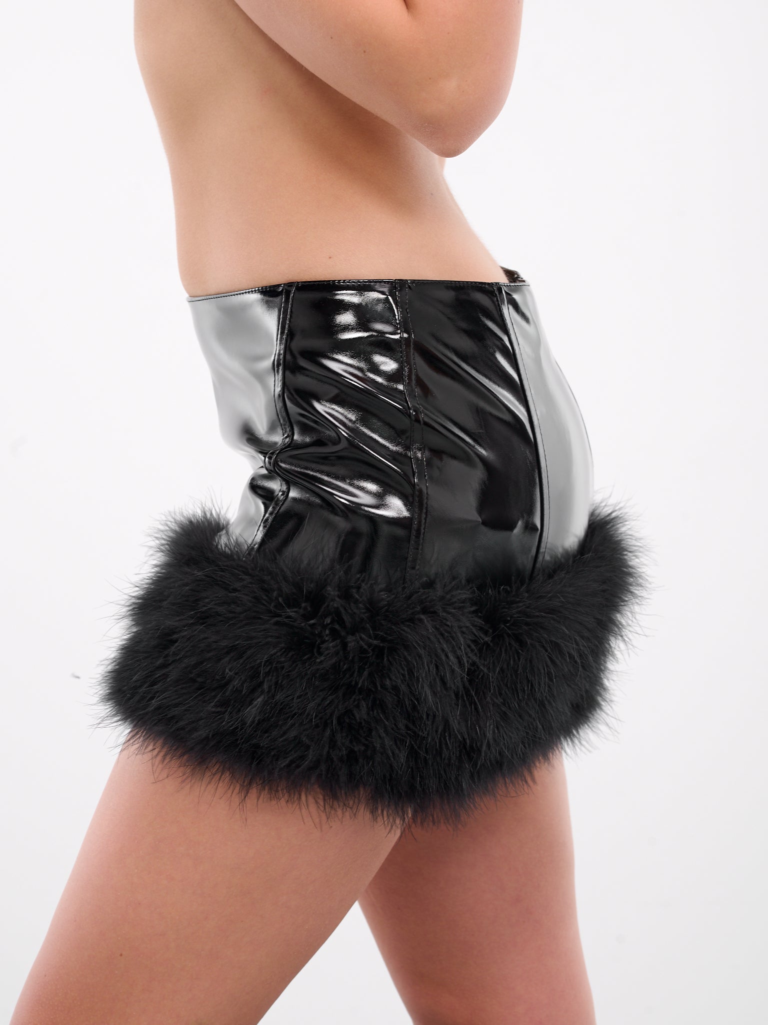 BLUMARINE Feather Trim Mini Skirt | H. Lorenzo - detail 1