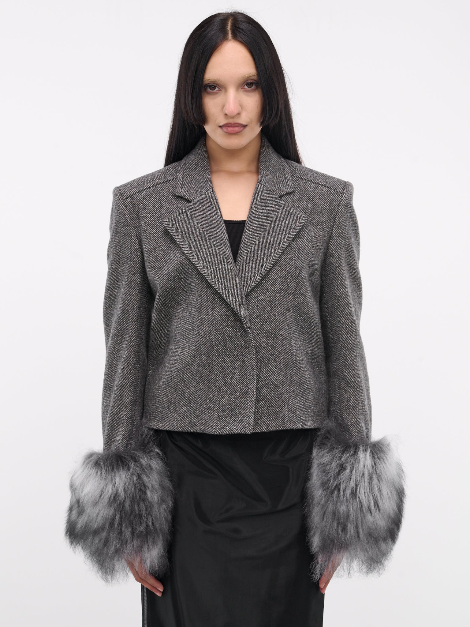 BLUMARINE Fur Trim Blazer | H. Lorenzo