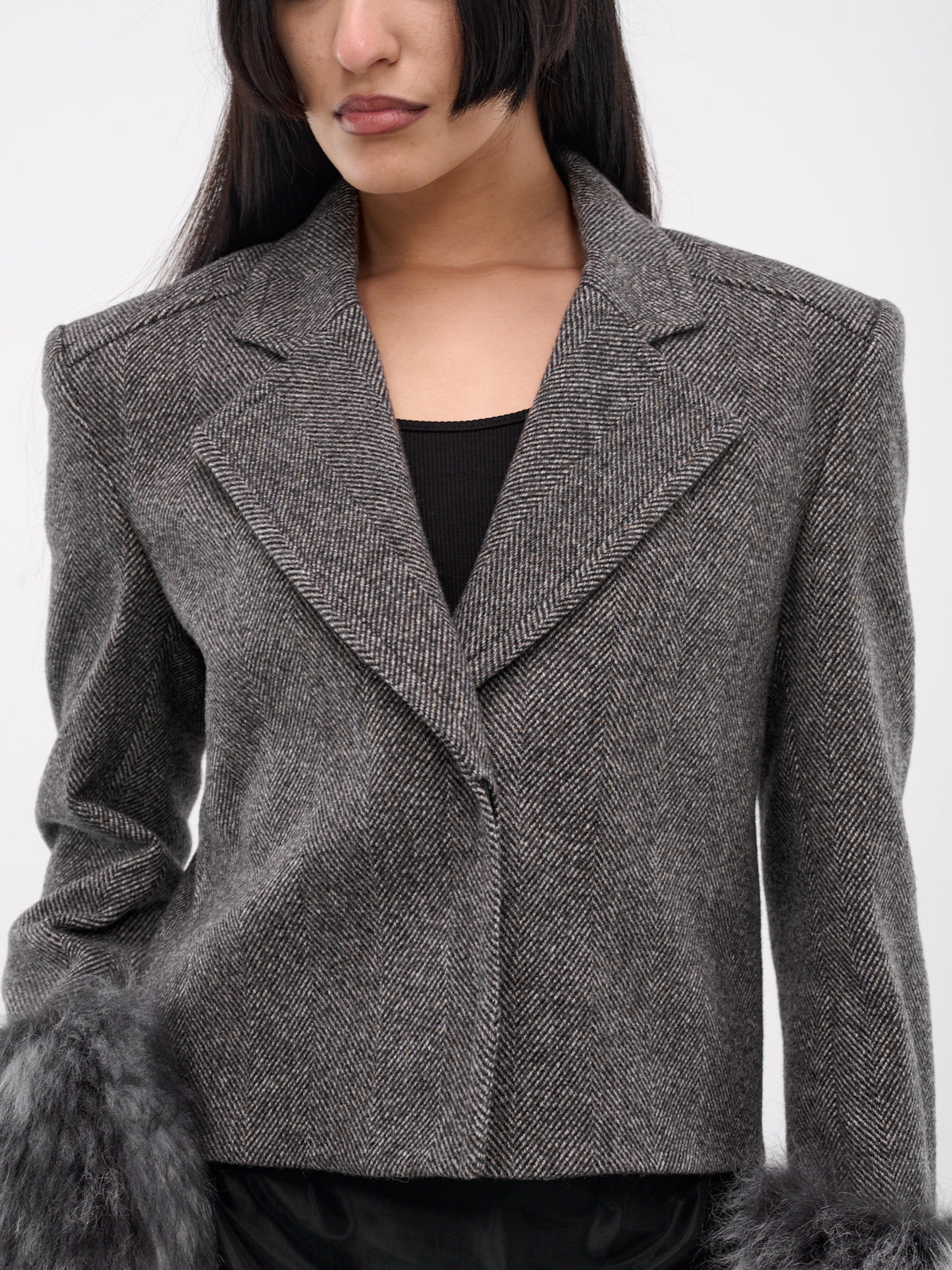 BLUMARINE Fur Trim Blazer | H. Lorenzo - detail 2