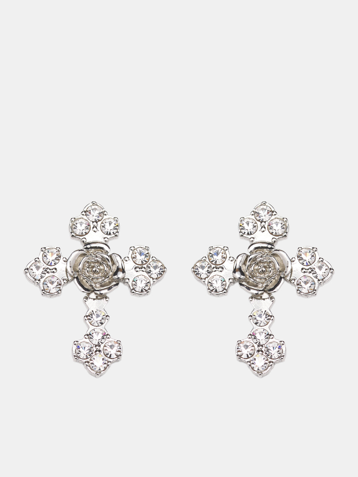 BLUMARINE Rose Cross Earrings | H. Lorenzo - front