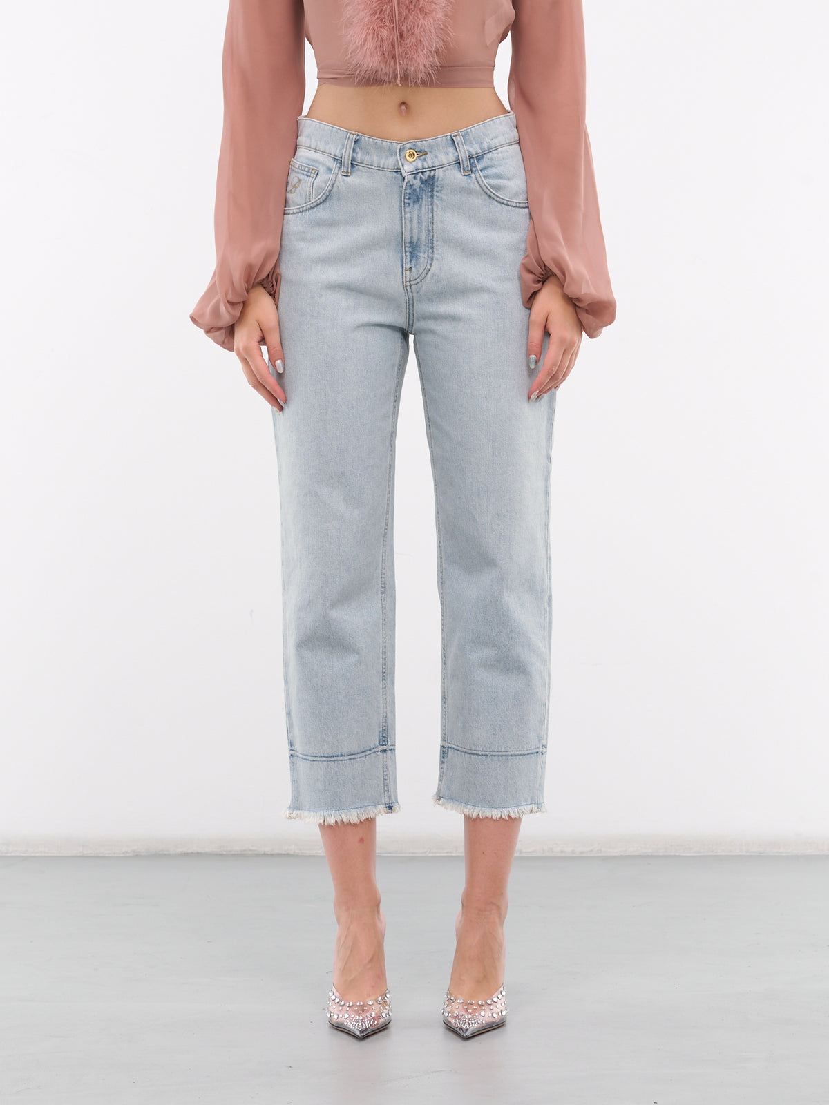 Cropped Denim Jeans (A44-4J087A-D0645-AQUAMARINE)