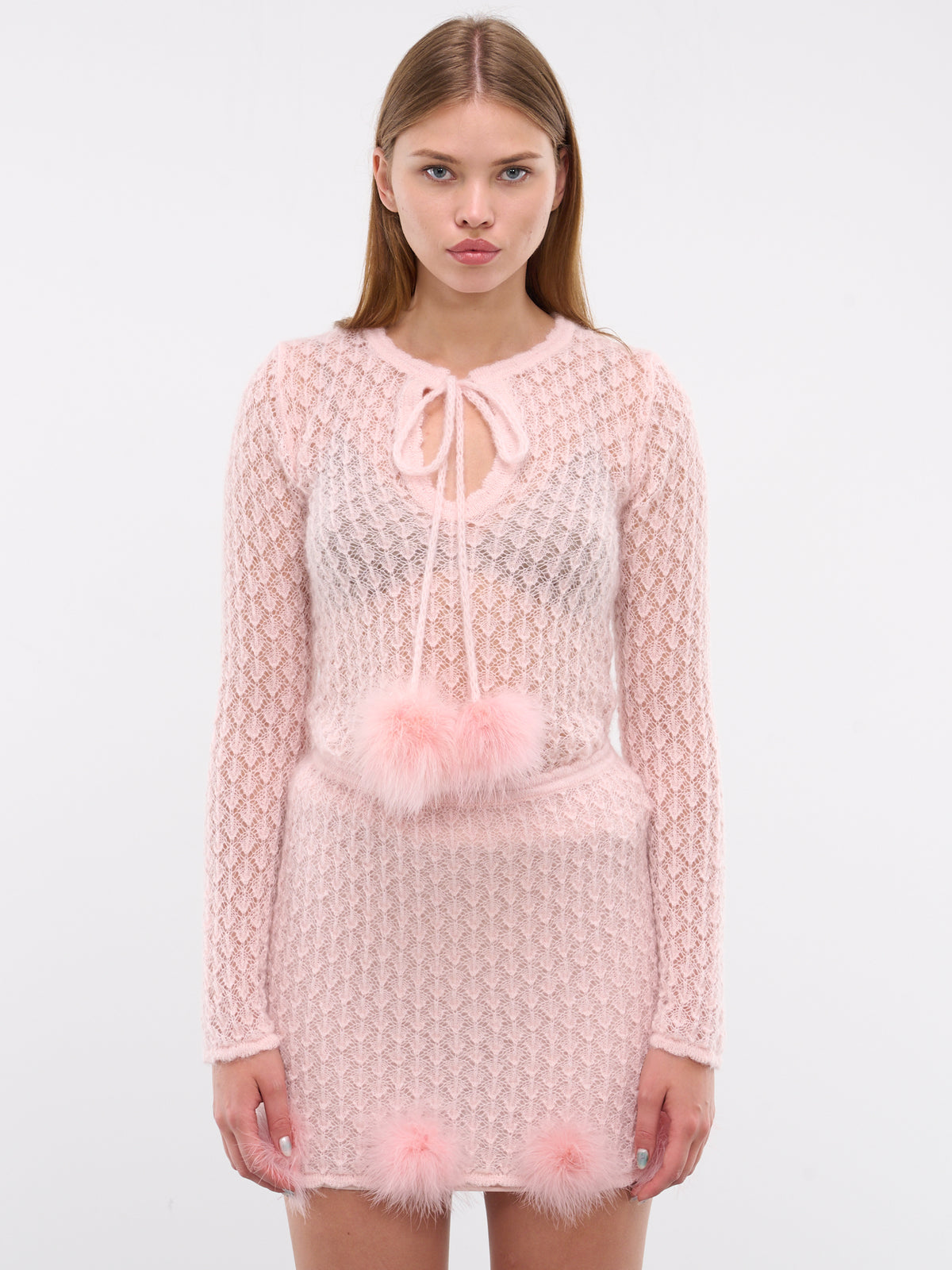 BLUMARINE Feather Knit Sweater | H.Lorenzo - front