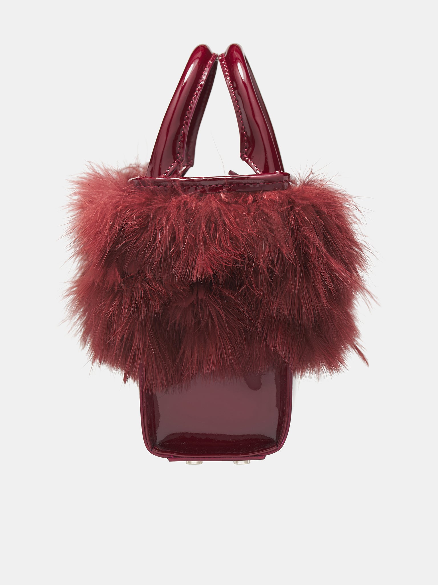 Mini Feather Tote Bag (A4H-HW047A-N0727-BURGUNDY)