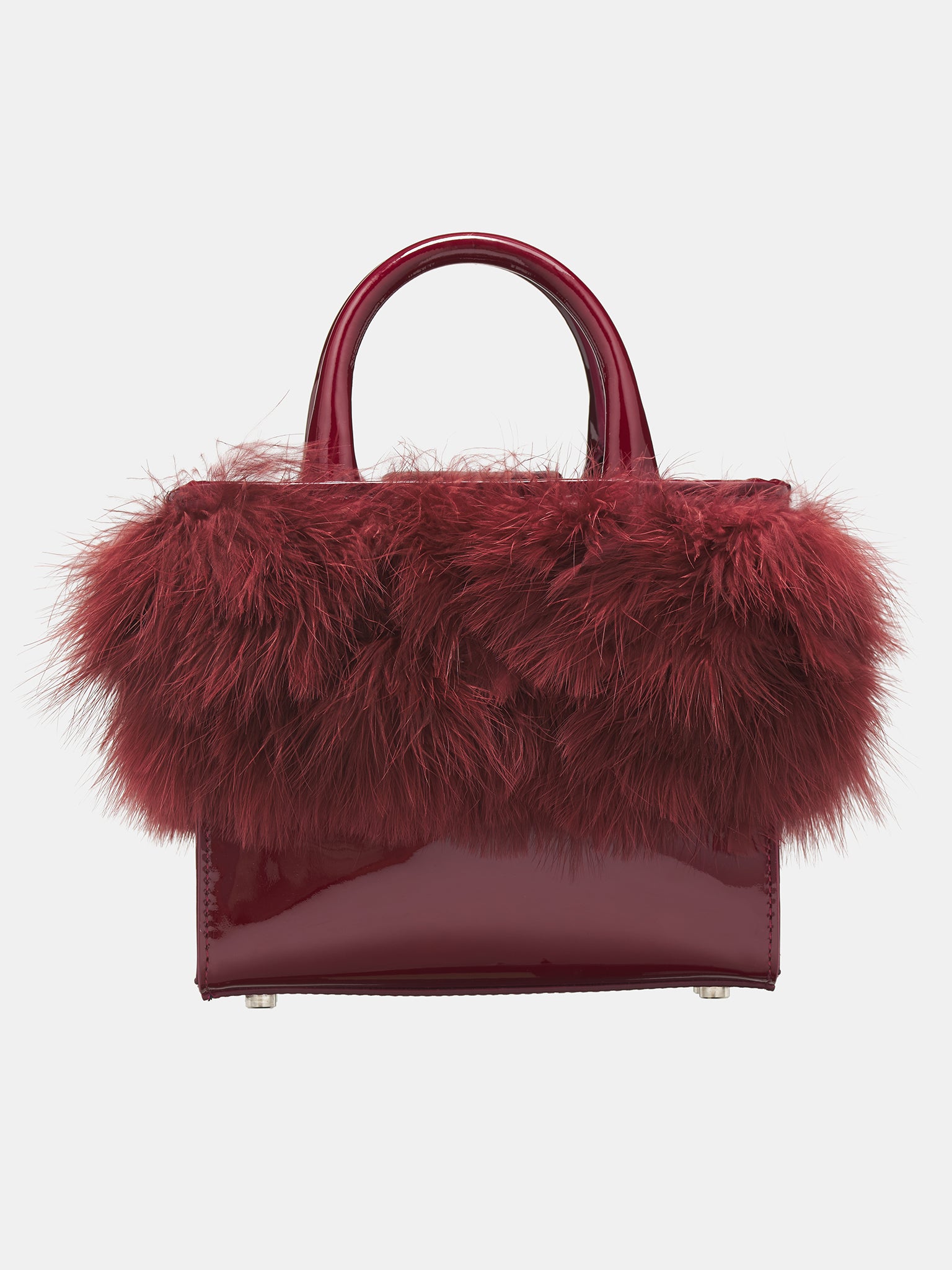 Mini Feather Tote Bag (A4H-HW047A-N0727-BURGUNDY)