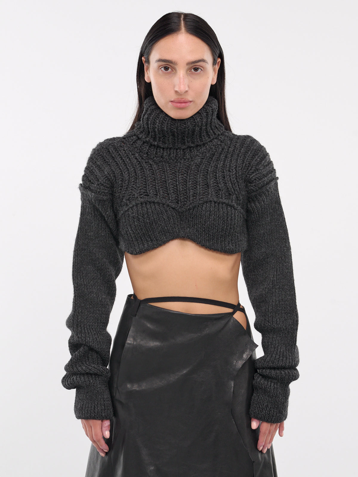 Cropped Turtleneck (A60529-DQH-ANTHRACITE-GREY)