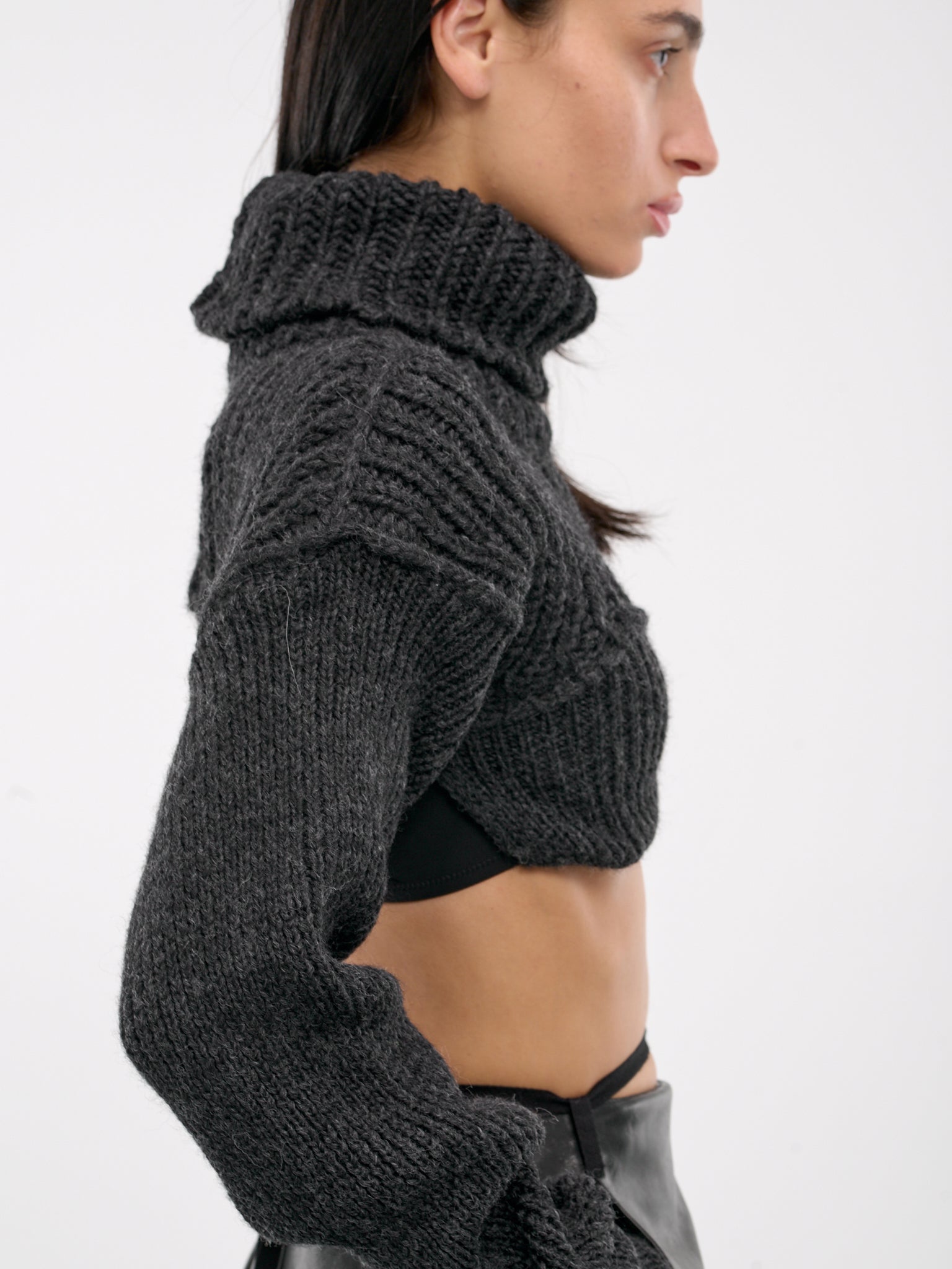 Cropped Turtleneck (A60529-DQH-ANTHRACITE-GREY)