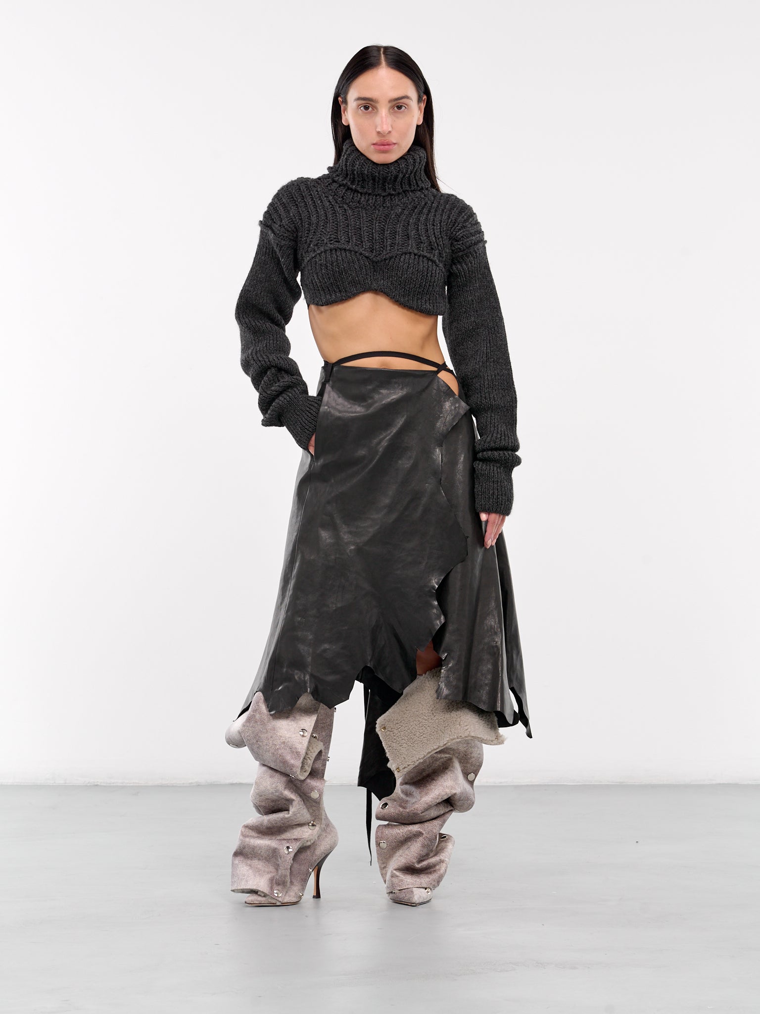 Cropped Turtleneck (A60529-DQH-ANTHRACITE-GREY)