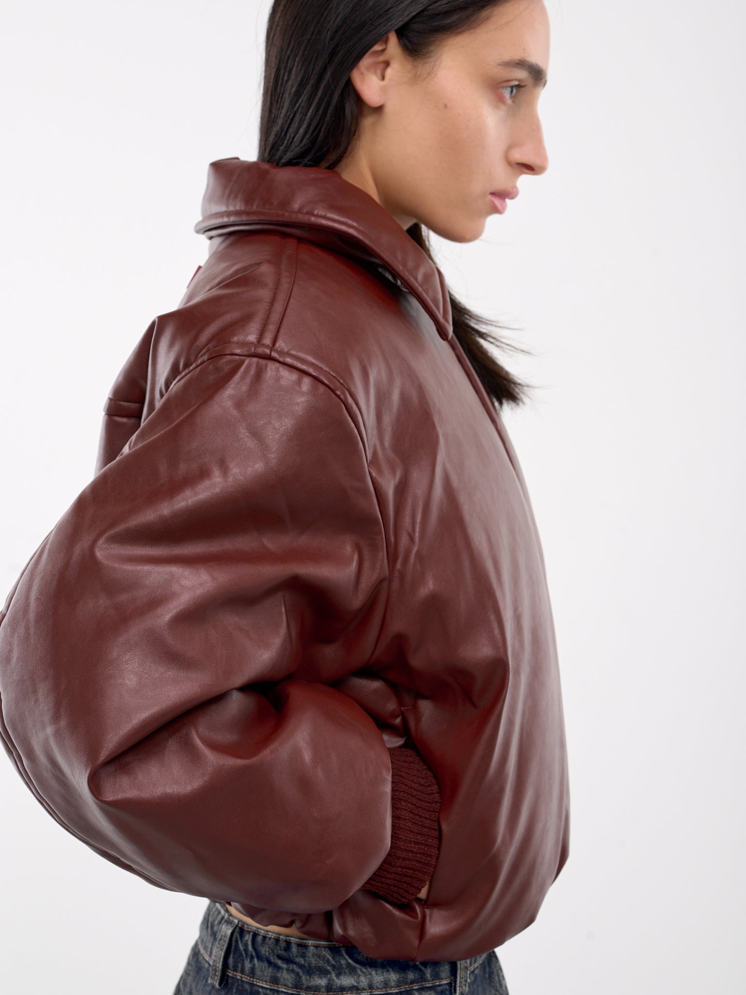 Coated Bomber Jacket (A90570-BPW-DARK-BURGUNDY)