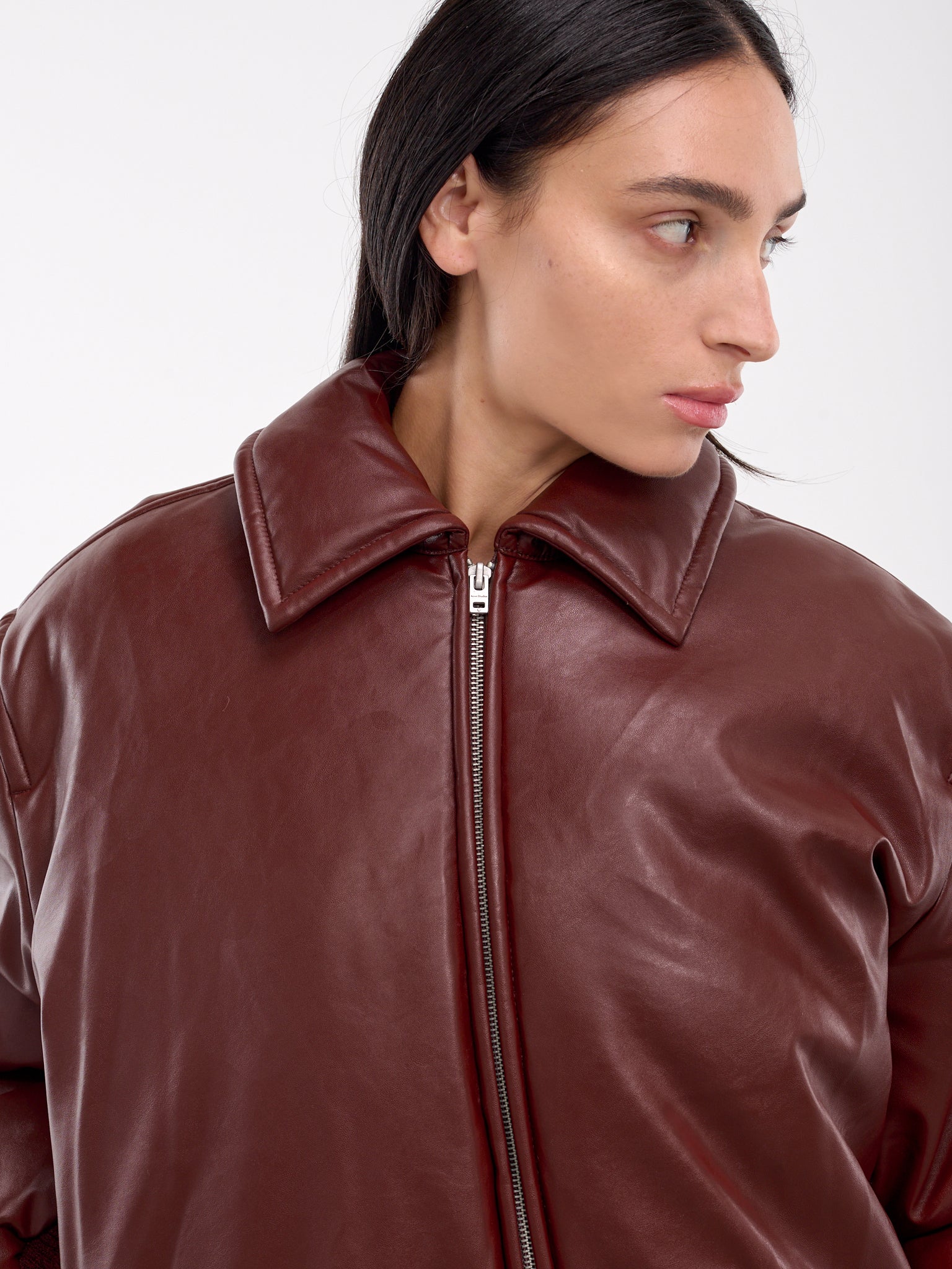 Coated Bomber Jacket (A90570-BPW-DARK-BURGUNDY)