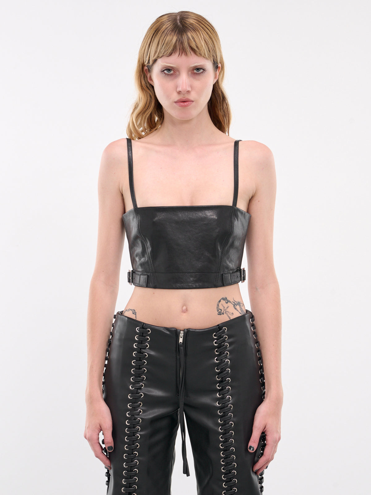 Leather Bustier Top (AC0711-900-BLACK)