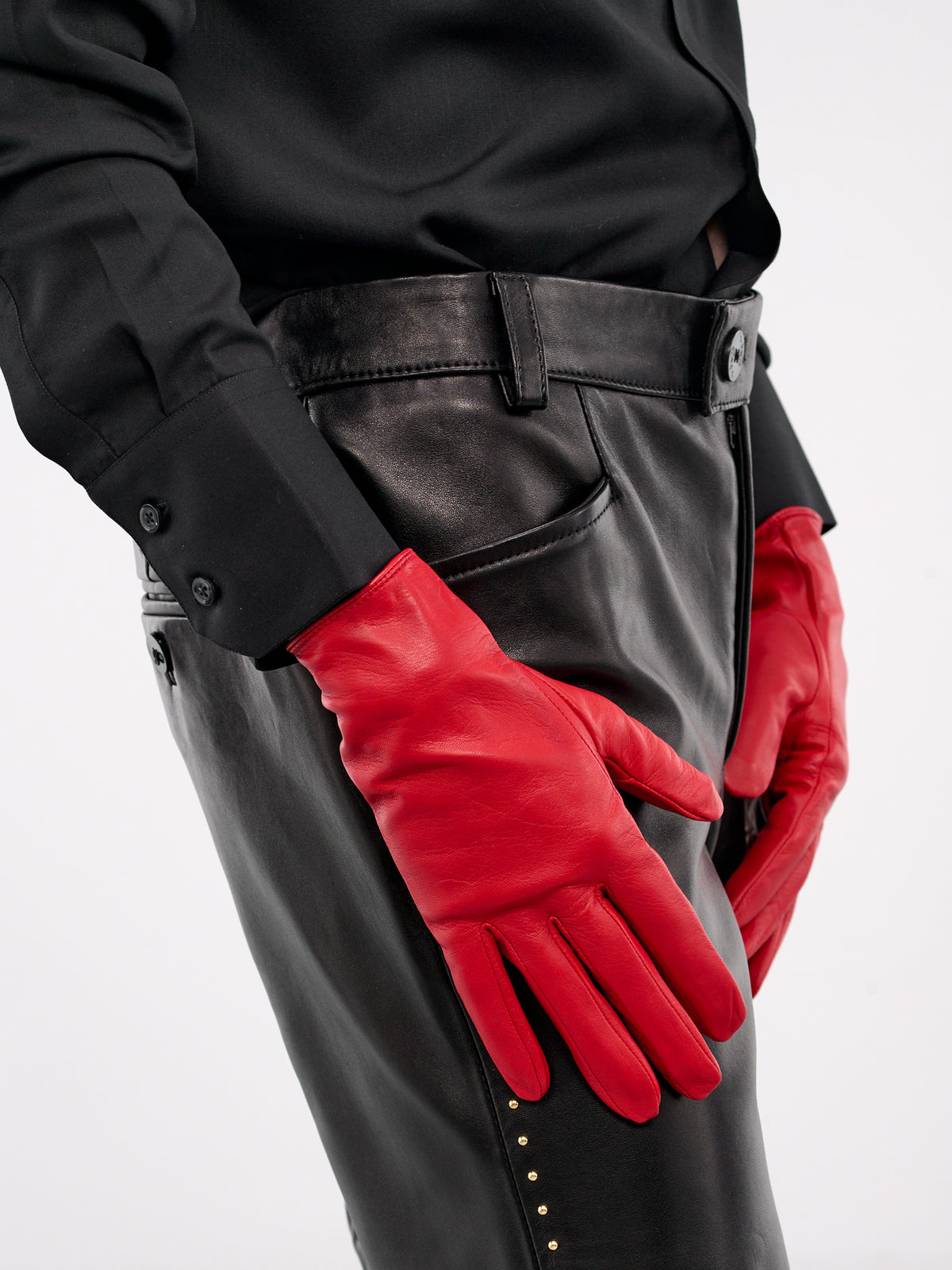 Lamb Leather Gloves (AC17-LE02-RED)