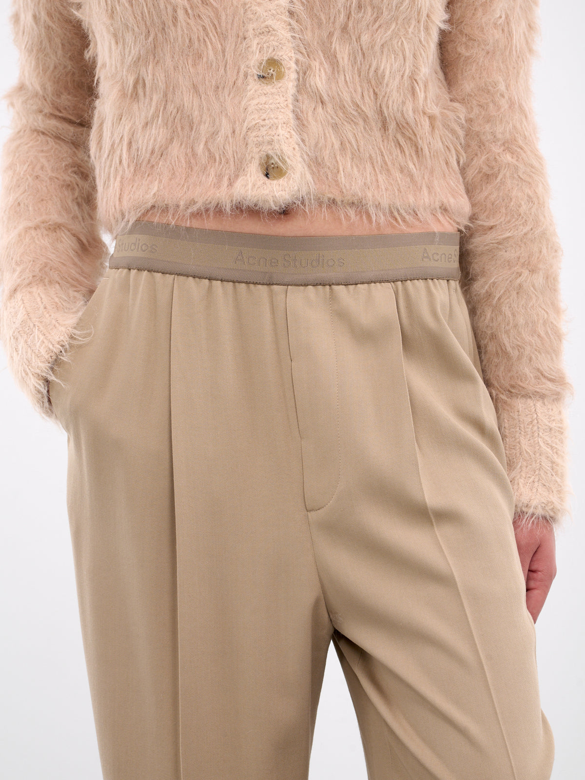 Logo Tape Trousers (AK0826-CAMEL-BEIGE)